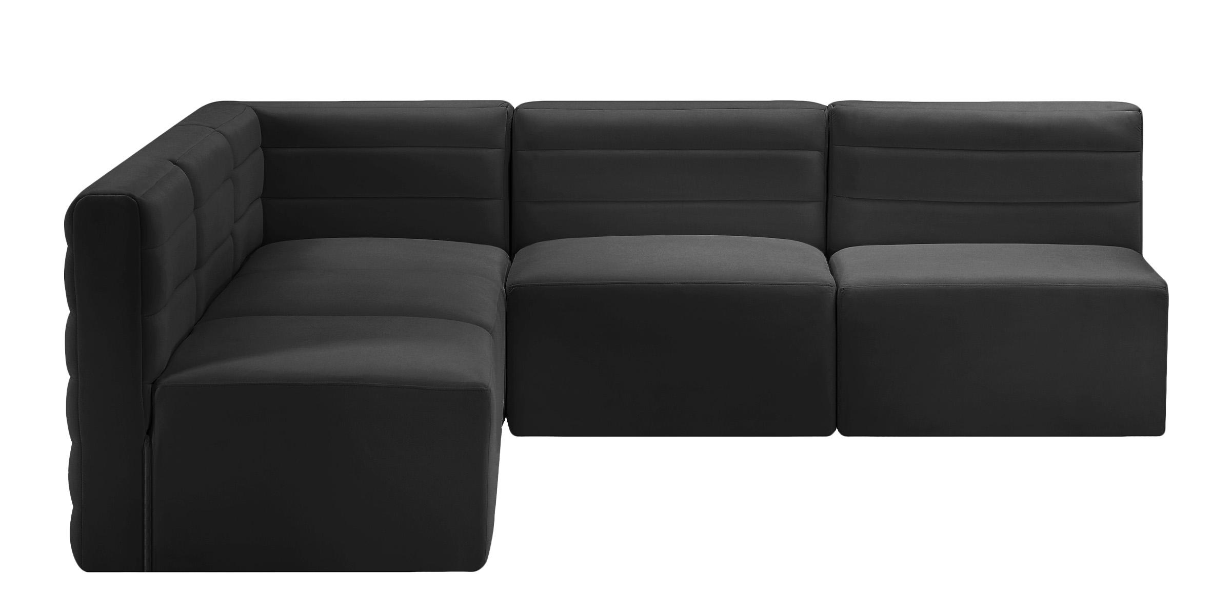 

        
Meridian Furniture Quincy 677Black-Sec5B Modular Sectional Sofa Black Velvet 94308261652

