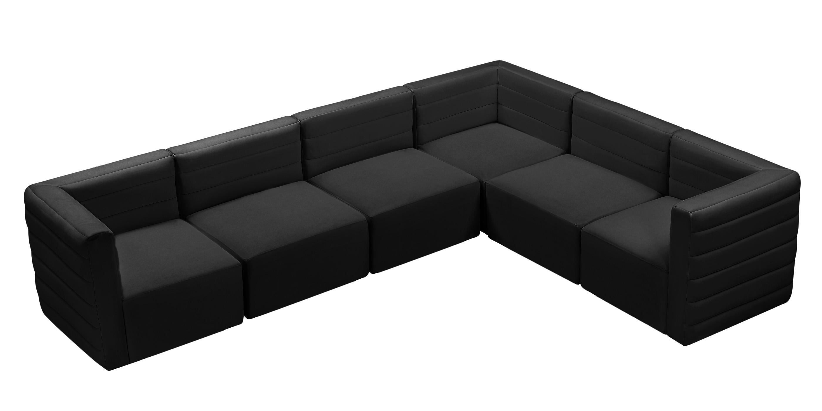 

        
Meridian Furniture Quincy 677Black-Sec6A Modular Sectional Sofa Black Velvet 94308261676
