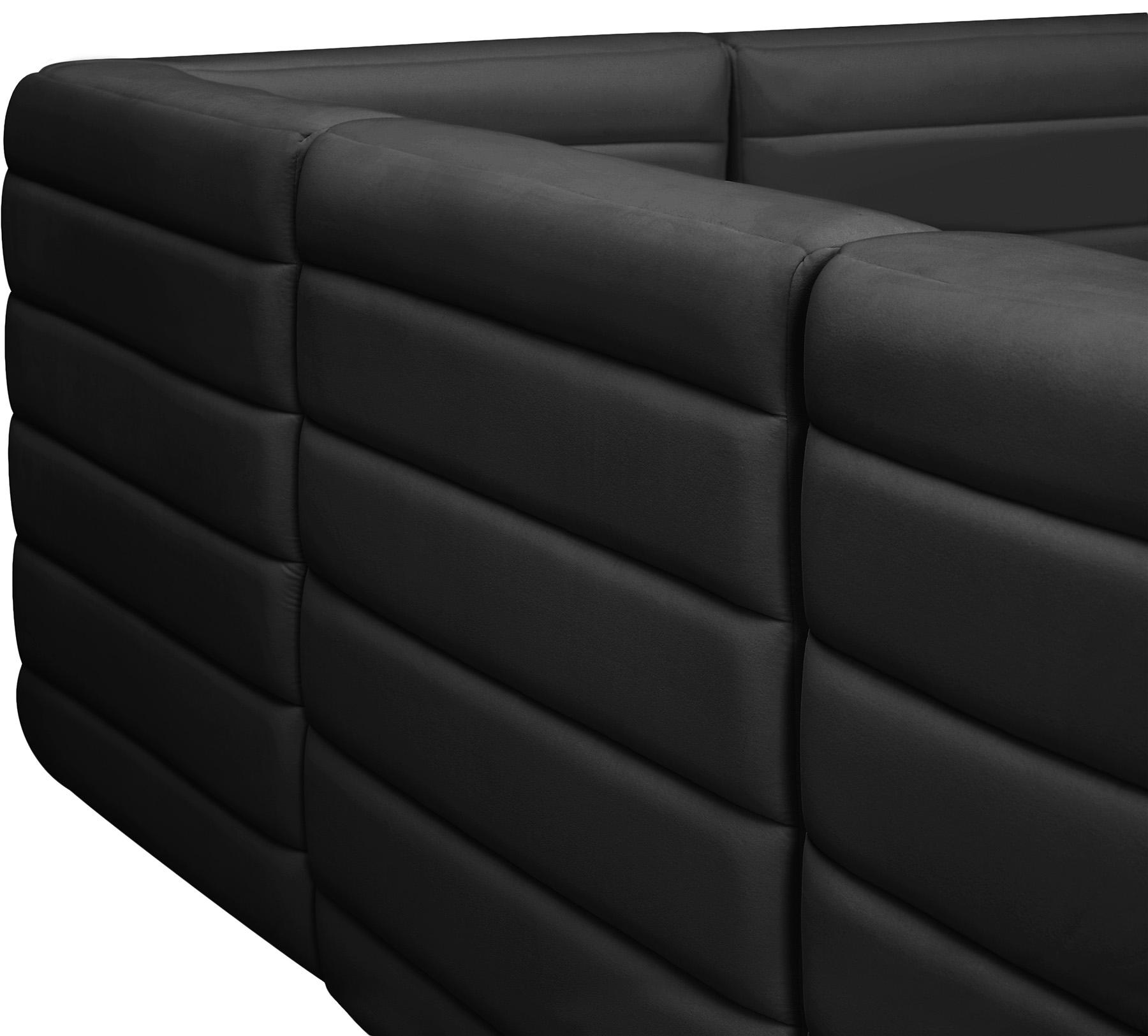

    
 Order  Black Velvet Modular Comfort Sectional Quincy 677Black-Sec7A Meridian Modern
