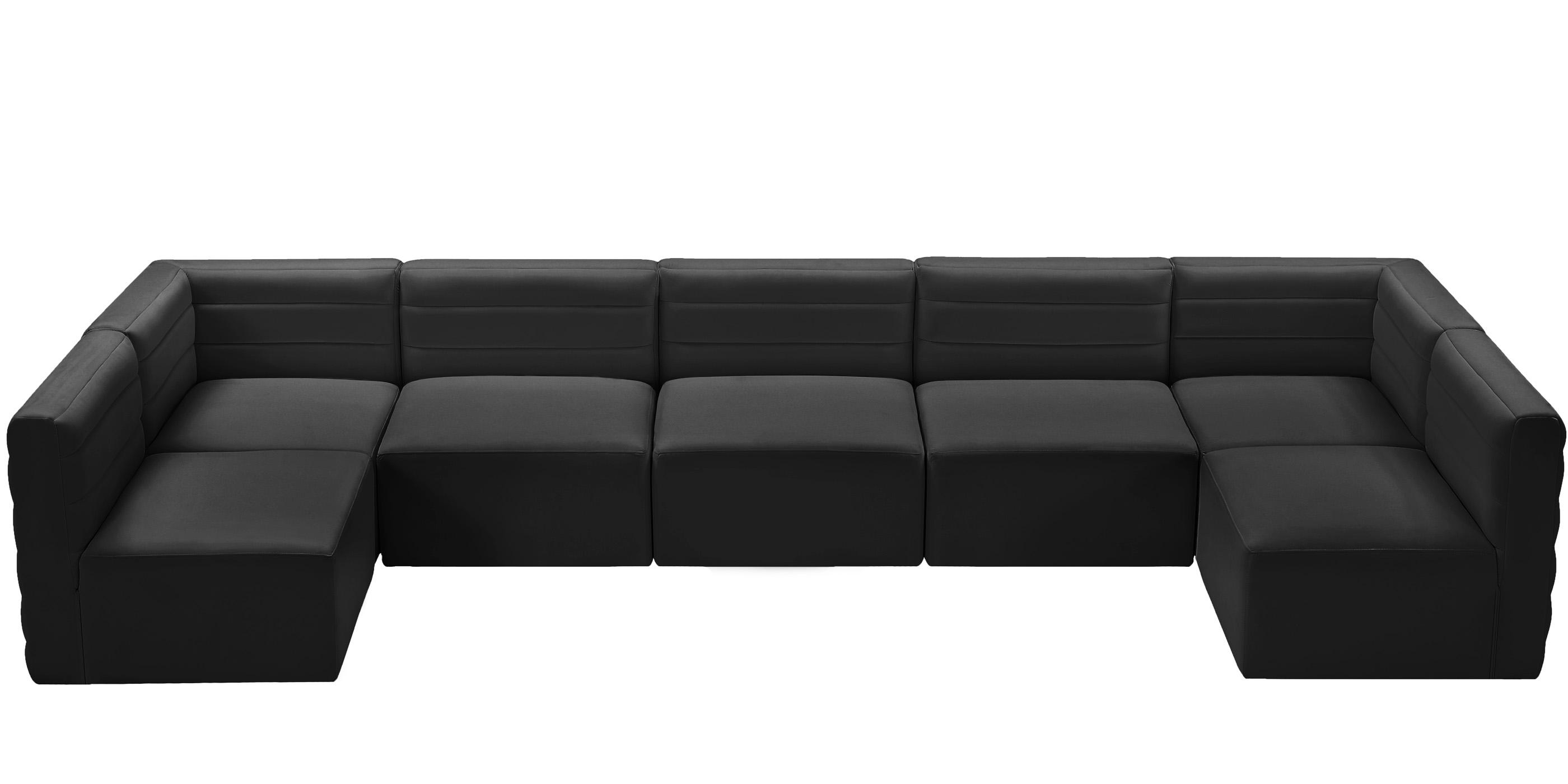 

        
Meridian Furniture Quincy 677Black-Sec7B Modular Sectional Sofa Black Velvet 94308261706

