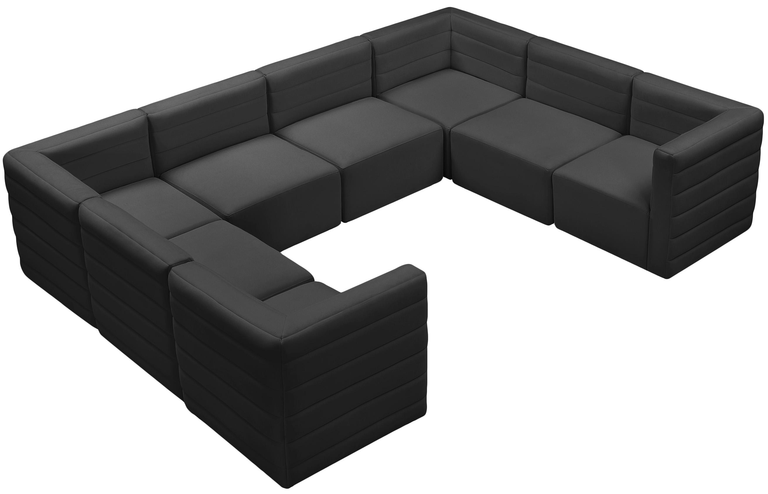 

        
Meridian Furniture Quincy 677Black-Sec8A Modular Sectional Sofa Black Velvet 94308261713
