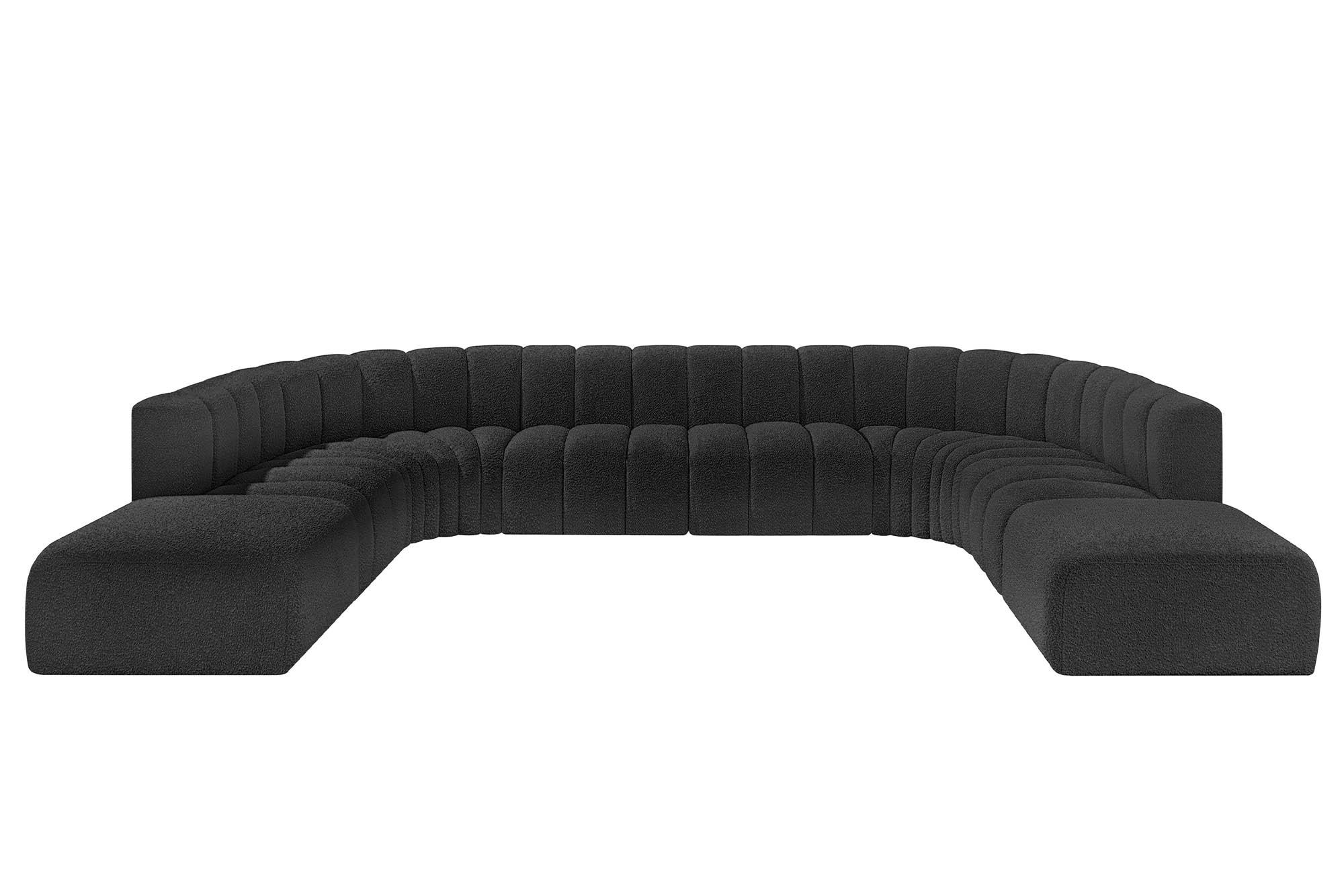 

        
Meridian Furniture ARC 102Black-S10A Modular Sectional Sofa Black Boucle 094308297446
