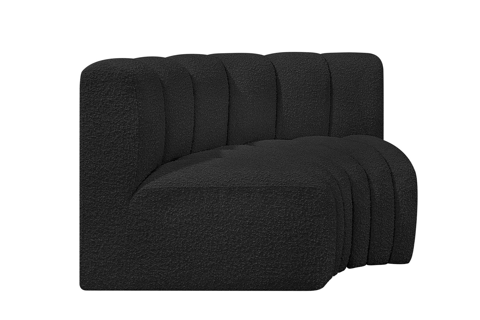 

        
Meridian Furniture ARC 102Black-S2B Modular Sectional Sofa Black Boucle 094308297163
