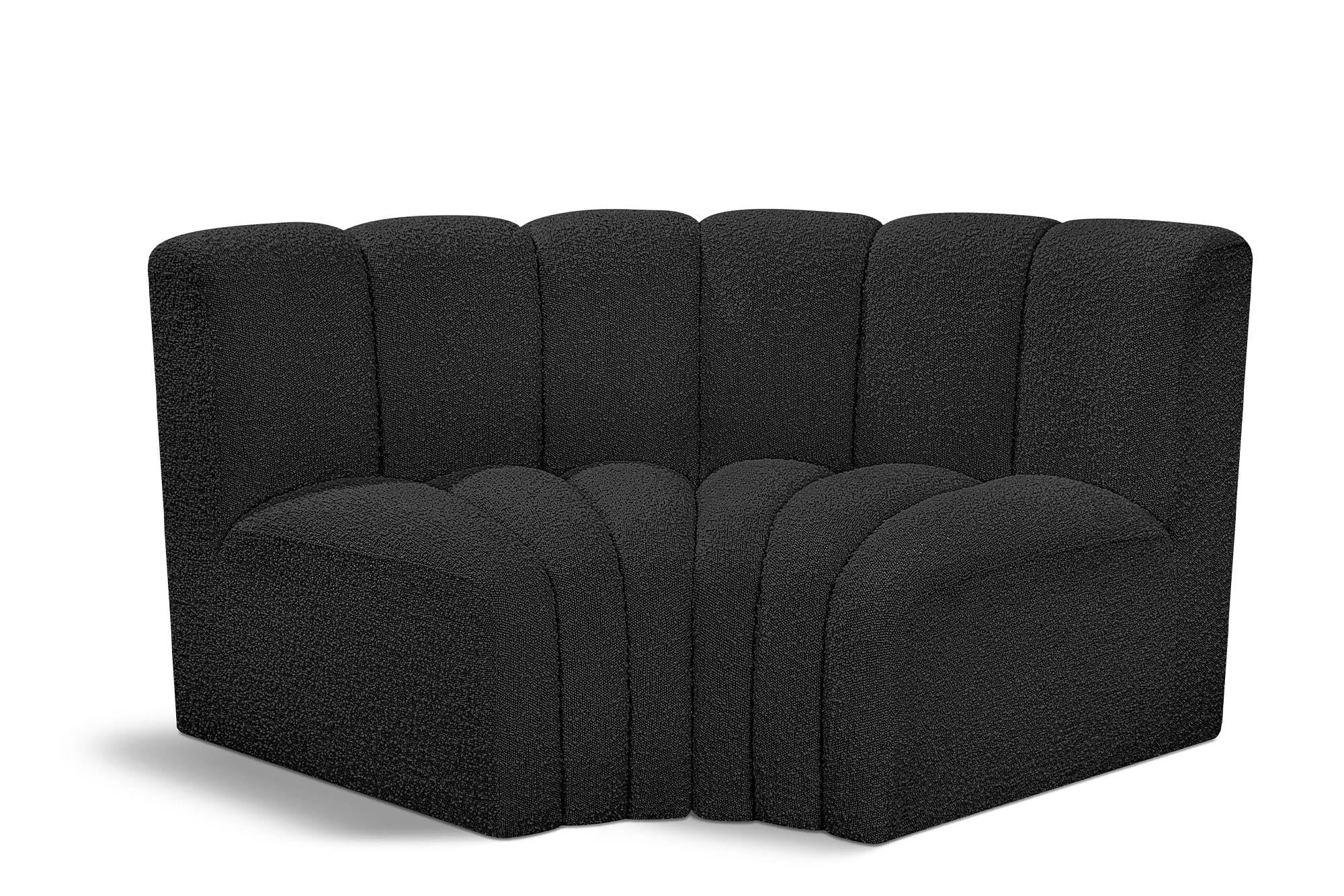 Contemporary, Modern Modular Sectional Sofa ARC 102Black-S2B 102Black-S2B in Black 