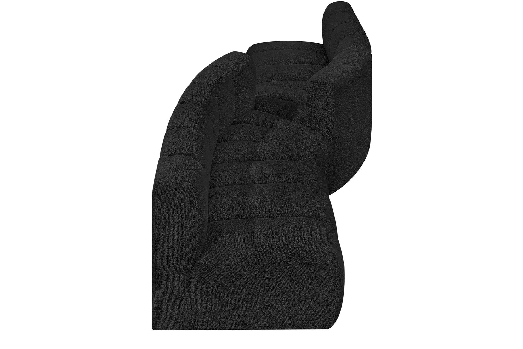 

        
Meridian Furniture ARC 102Black-S4A Modular Sectional Sofa Black Boucle 094308297231
