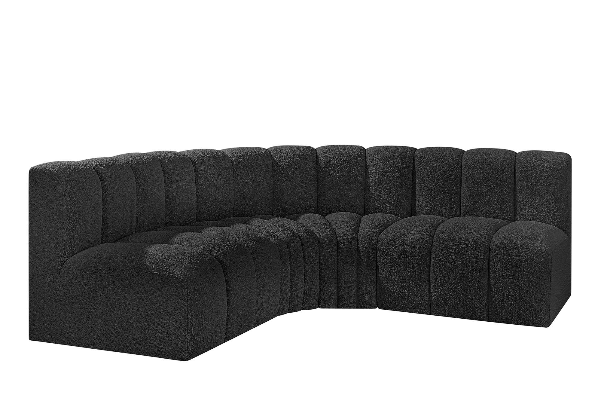 

        
Meridian Furniture ARC 102Black-S4B Modular Sectional Sofa Black Boucle 094308297248
