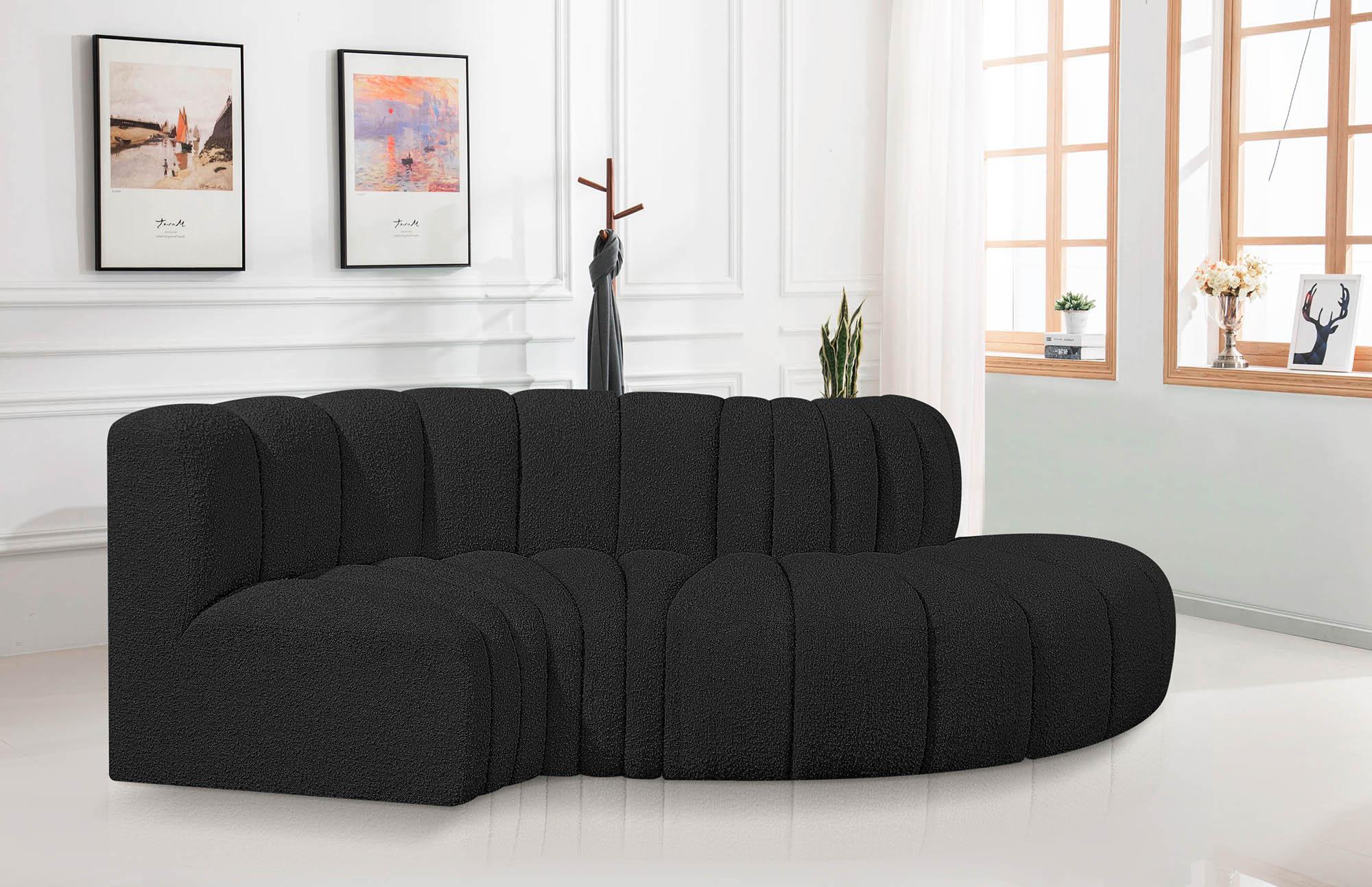 

    
Black Boucle Channel Tufted Modular Sectional ARC 102Black-S4D Meridian Modern
