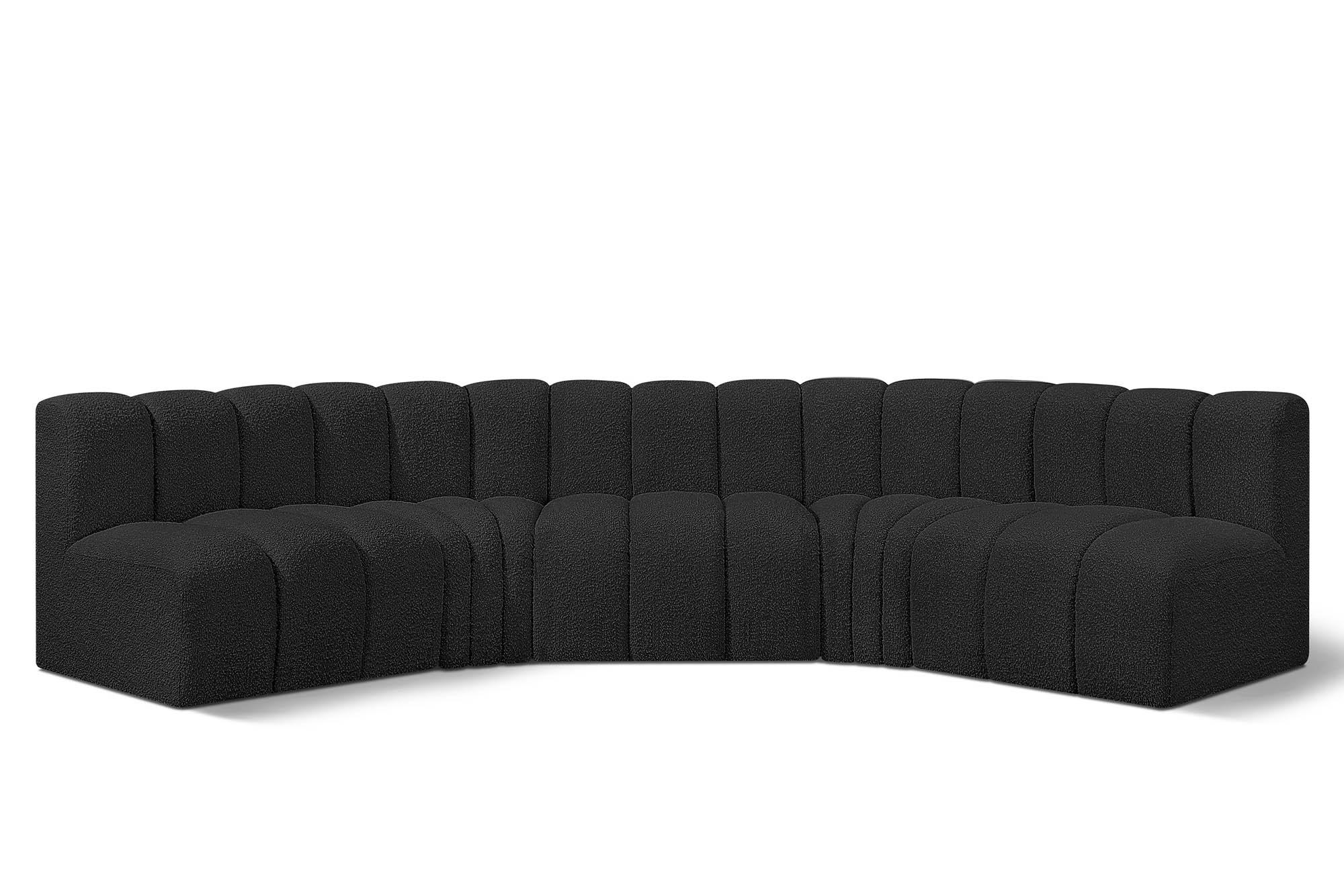 Contemporary, Modern Modular Sectional Sofa ARC 102Black-S5A 102Black-S5A in Black 