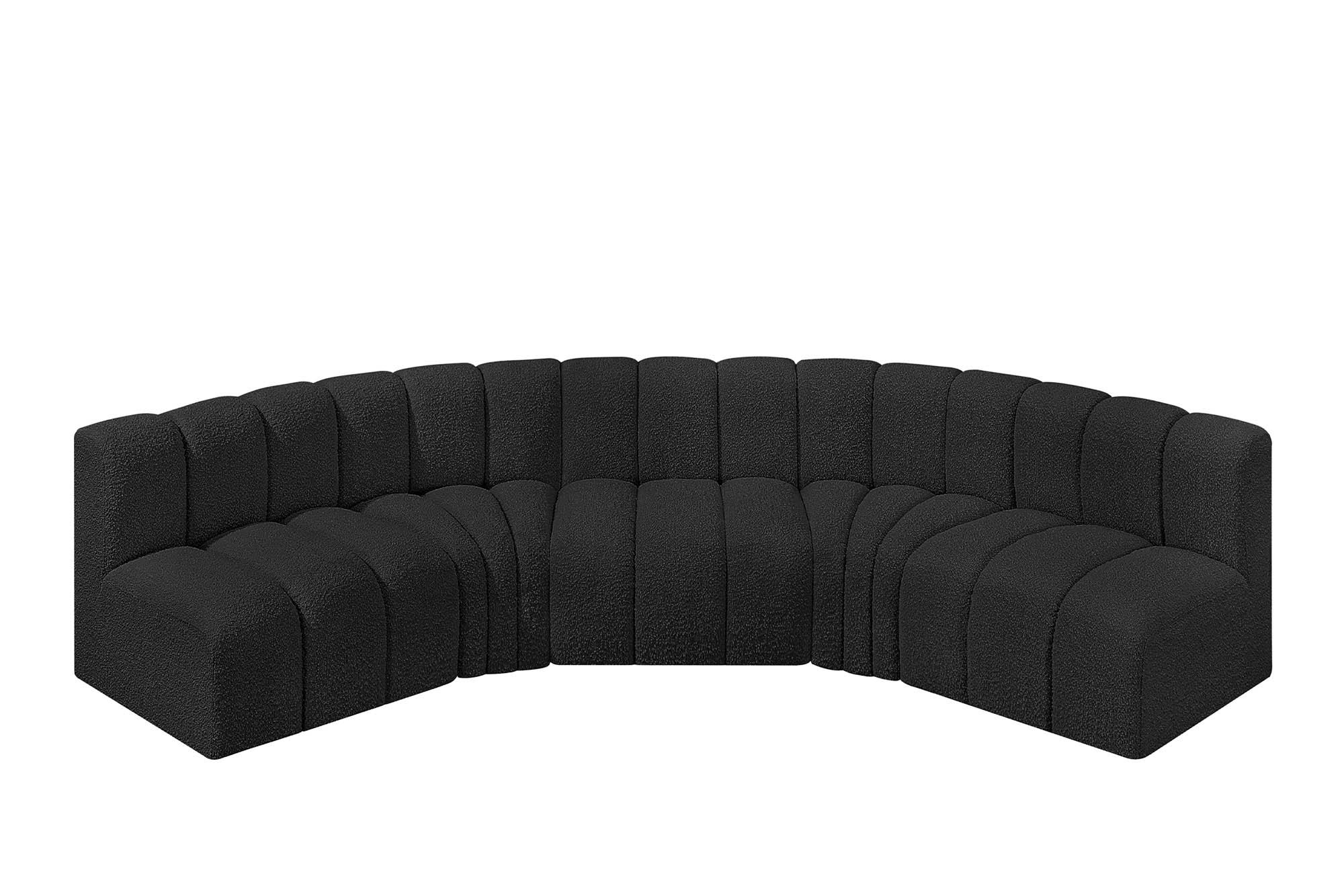 

        
Meridian Furniture ARC 102Black-S5A Modular Sectional Sofa Black Boucle 094308297309
