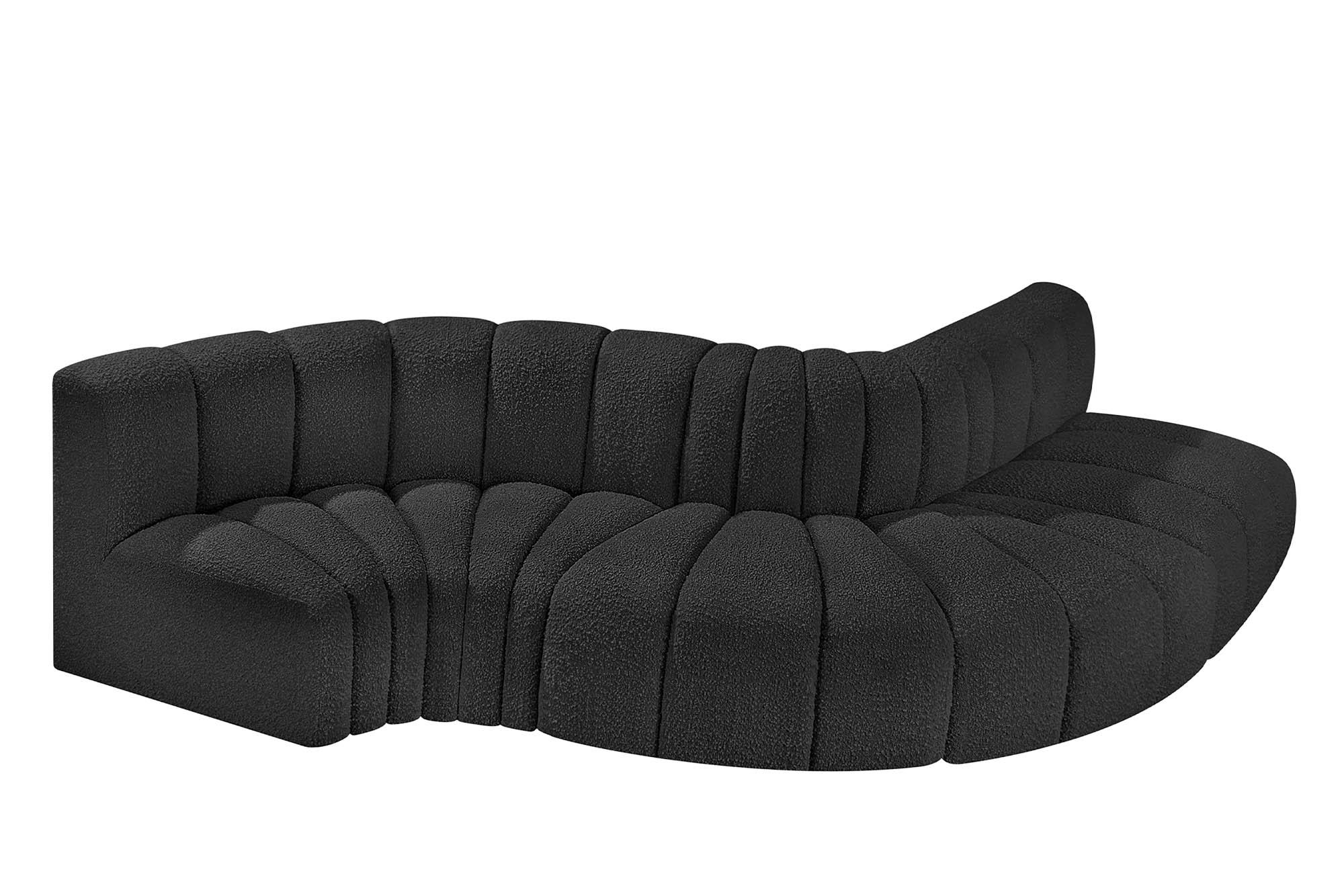

        
Meridian Furniture ARC 102Black-S5B Modular Sectional Sofa Black Boucle 094308297316
