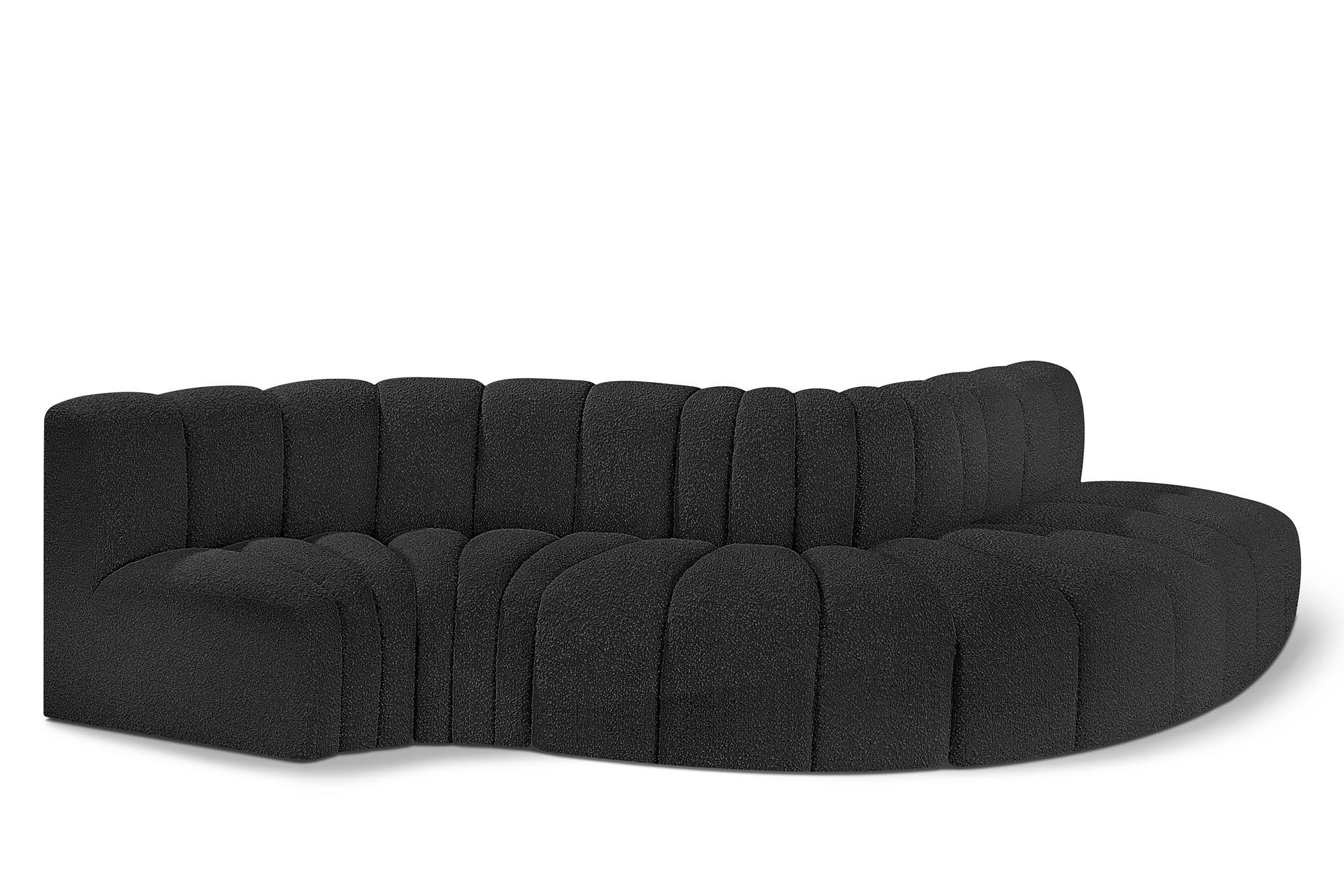 Contemporary, Modern Modular Sectional Sofa ARC 102Black-S5B 102Black-S5B in Black 