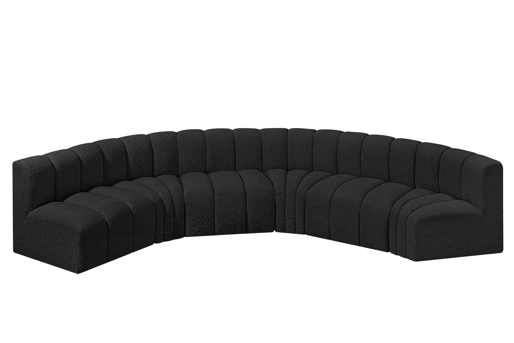 

        
Meridian Furniture ARC 102Black-S6B Modular Sectional Sofa Black Boucle 094308297347
