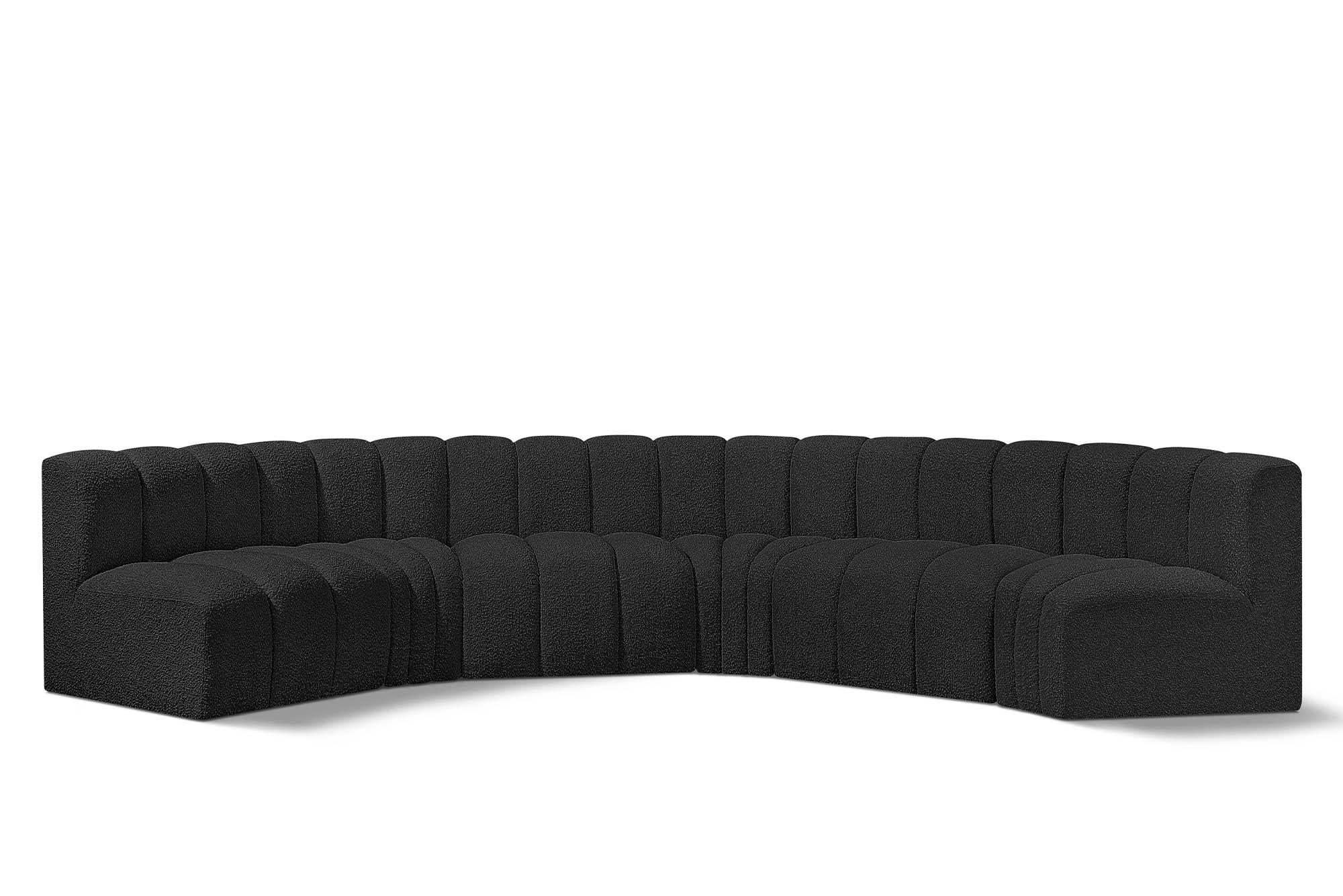 Contemporary, Modern Modular Sectional Sofa ARC 102Black-S6B 102Black-S6B in Black 