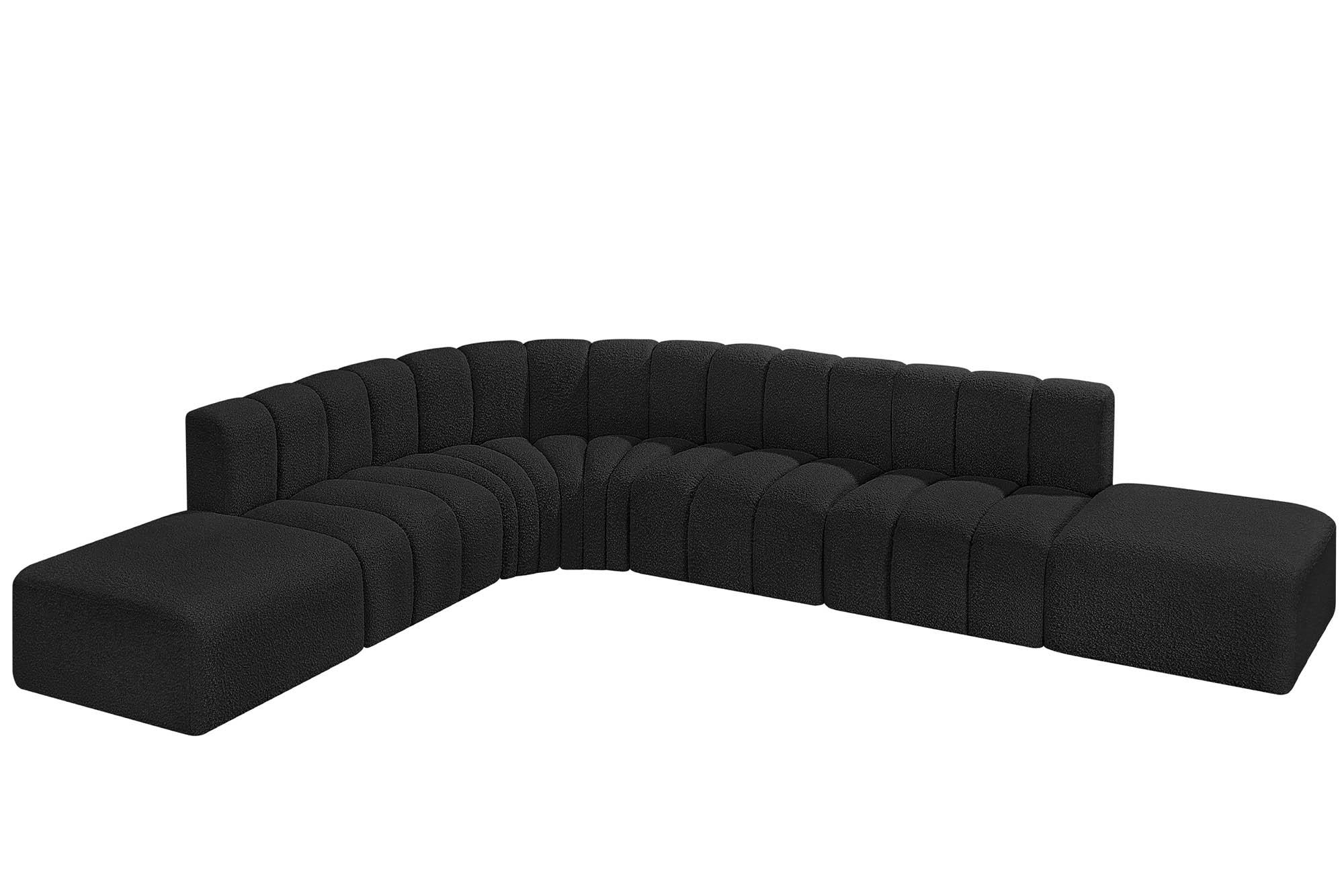 

        
Meridian Furniture ARC 102Black-S7A Modular Sectional Sofa Black Boucle 094308297378
