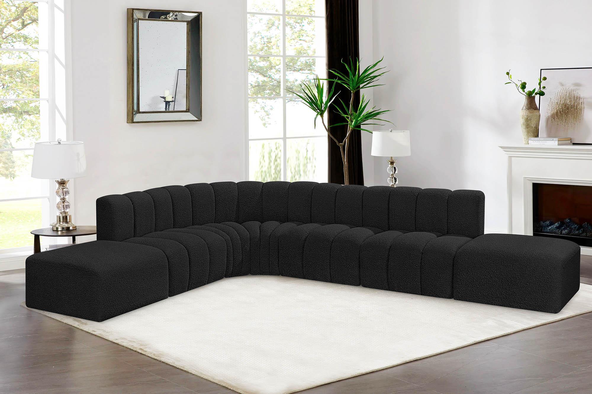 

    
Black Boucle Channel Tufted Modular Sectional ARC 102Black-S7A Meridian Modern
