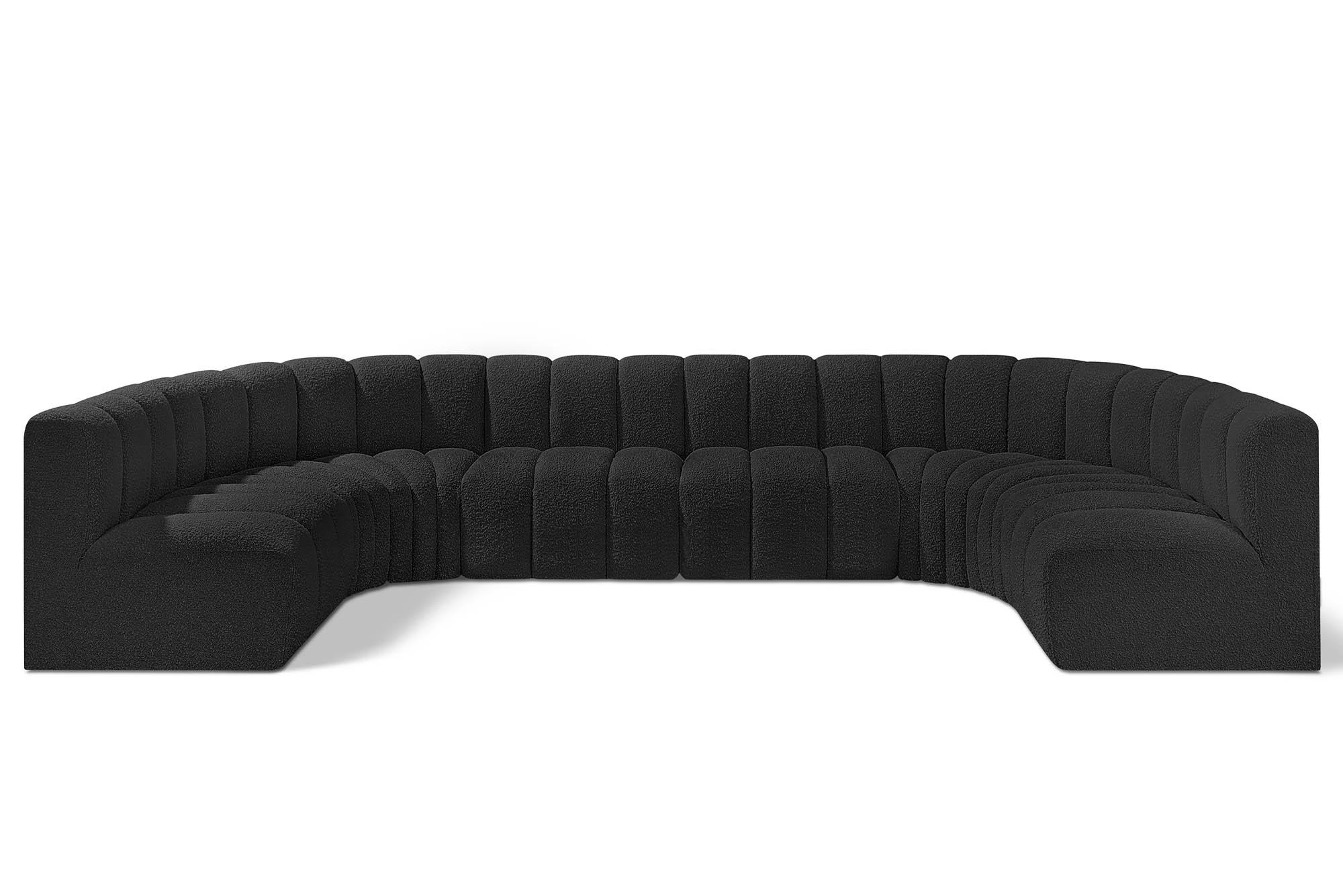 

        
Meridian Furniture ARC 102Black-S8A Modular Sectional Sofa Black Boucle 094308297408

