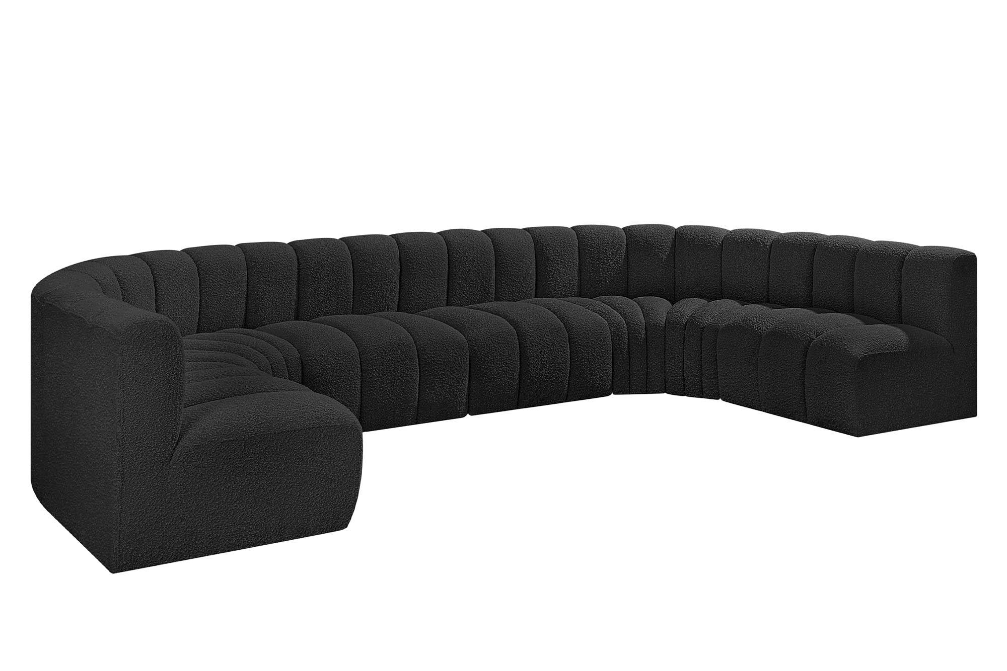 Contemporary, Modern Modular Sectional Sofa ARC 102Black-S8A 102Black-S8A in Black 