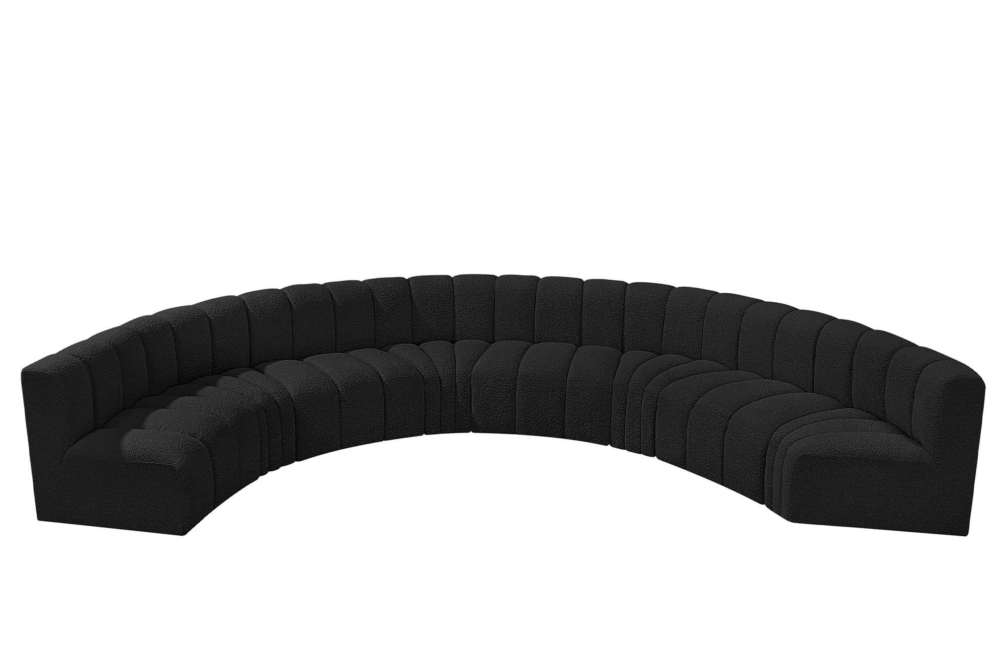 

        
Meridian Furniture ARC 102Black-S8B Modular Sectional Sofa Black Boucle 094308297415
