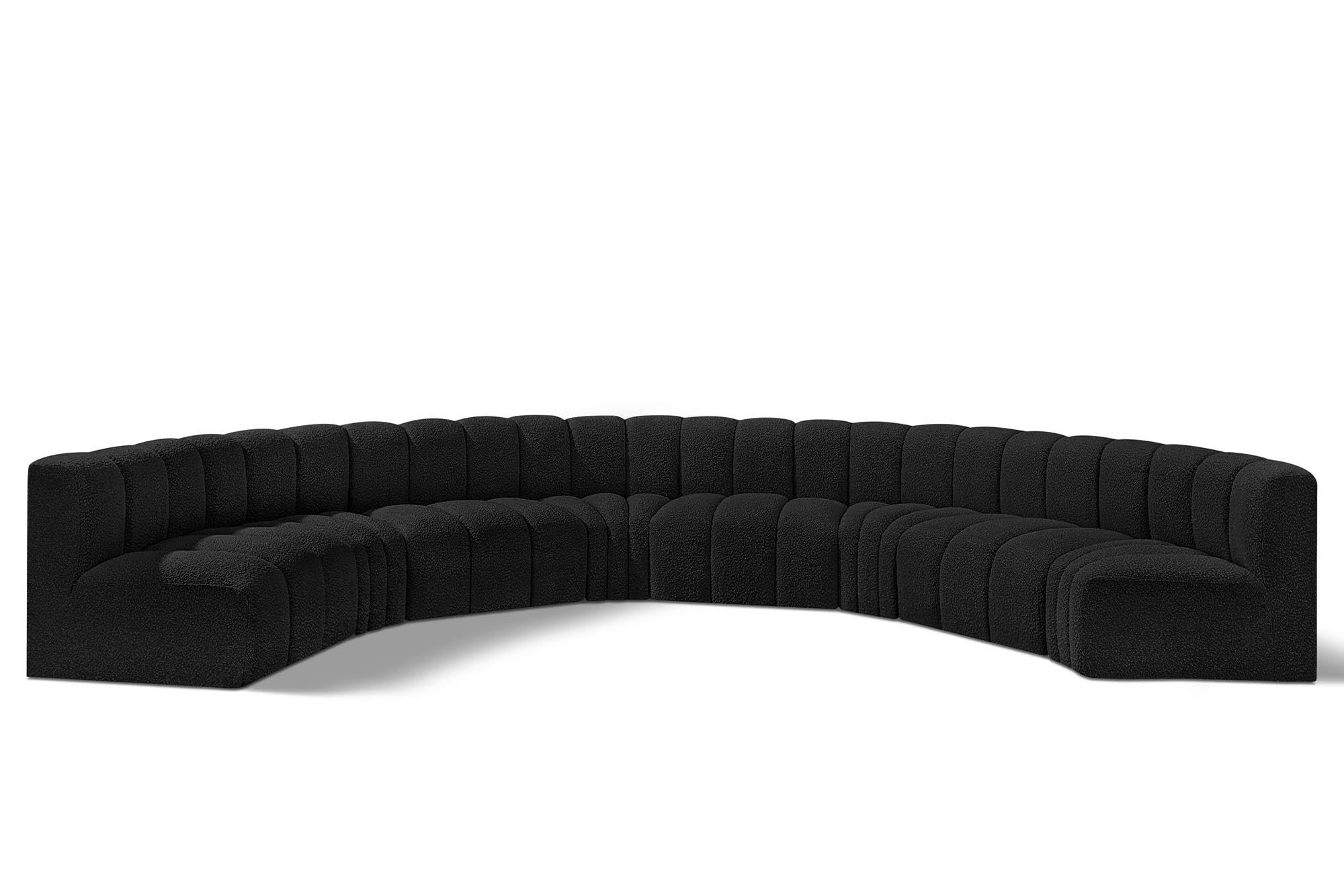 Contemporary, Modern Modular Sectional Sofa ARC 102Black-S8B 102Black-S8B in Black 