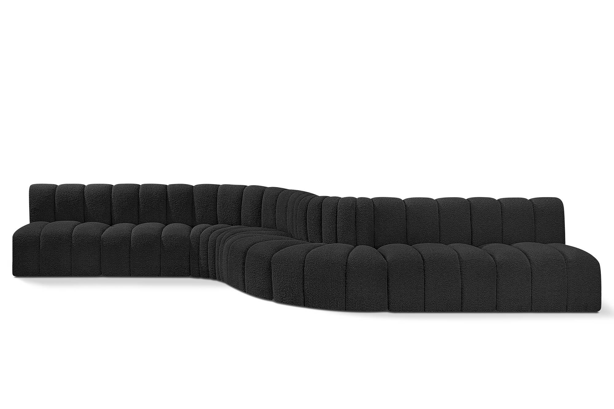 Contemporary, Modern Modular Sectional Sofa ARC 102Black-S8C 102Black-S8C in Black 