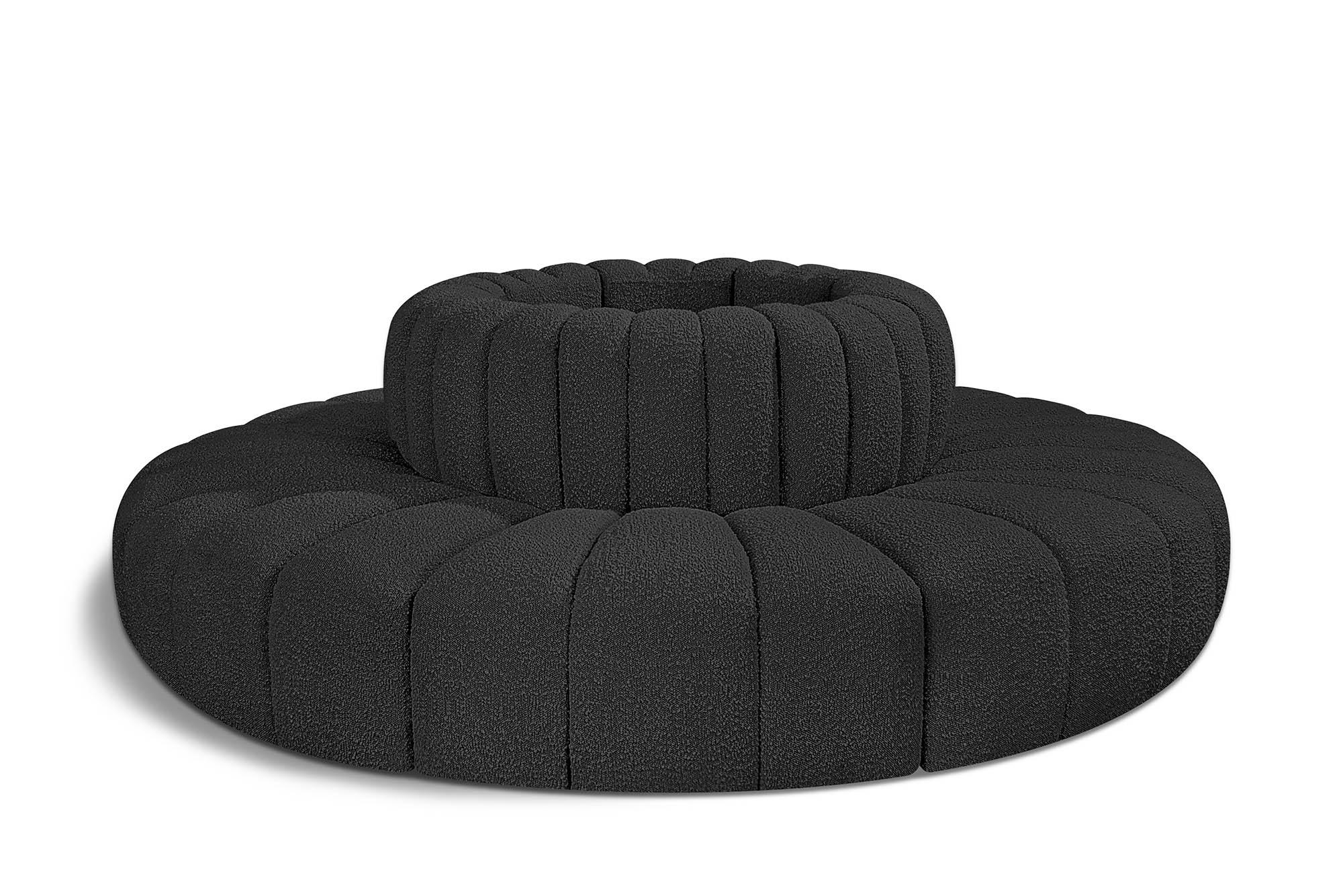 

    
Black Boucle Channel Tufted Modular Sectional ARC 102Black-S8D Meridian Modern

