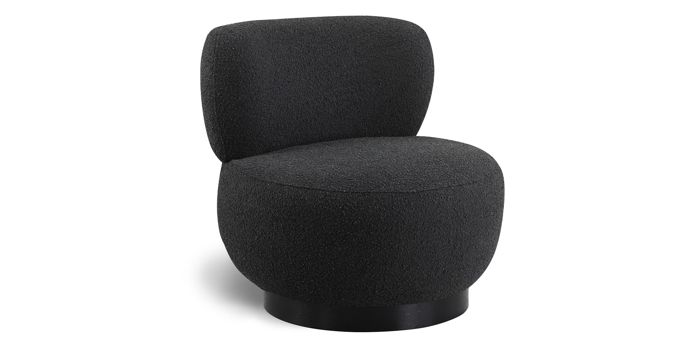

    
Black Boucle Fabric Accent Chair CALAIS 557Black Meridian Mid-Century Modern
