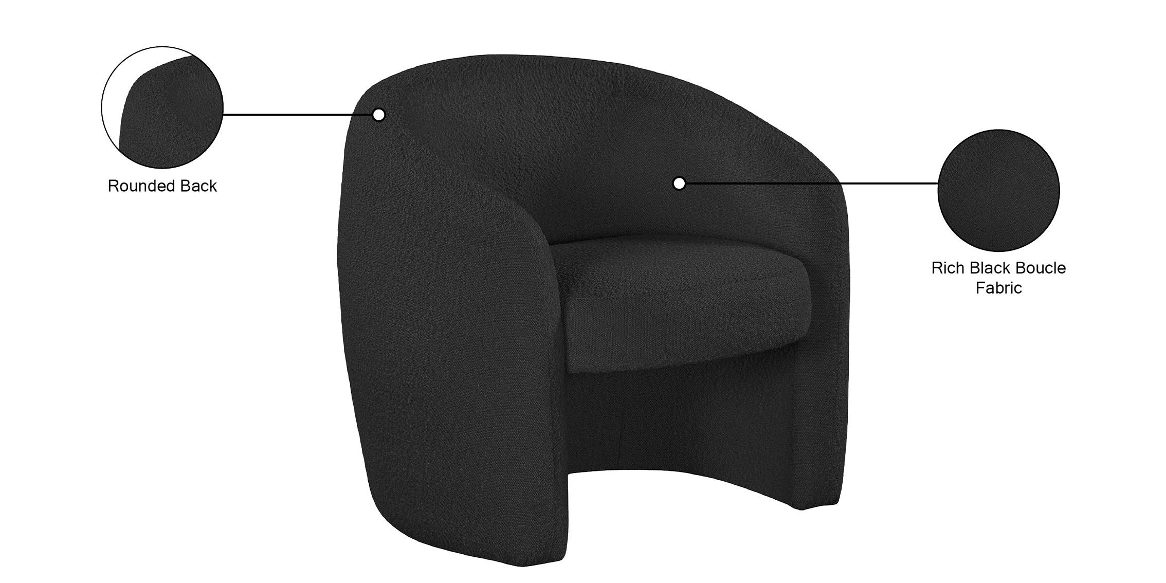 

        
Meridian Furniture ACADIA 543Black-Set Accent Chair Set Black Boucle Fabric 94308265124
