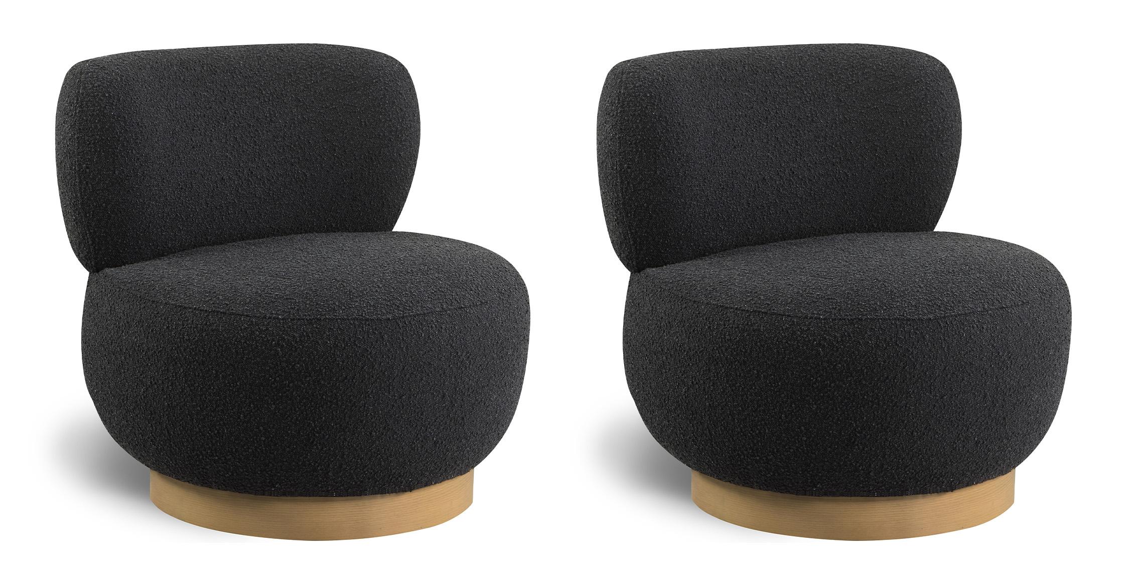 

    
Black Boucle Fabric Chair Set 2Pcs CALAIS 556Black Meridian Mid-Century Modern
