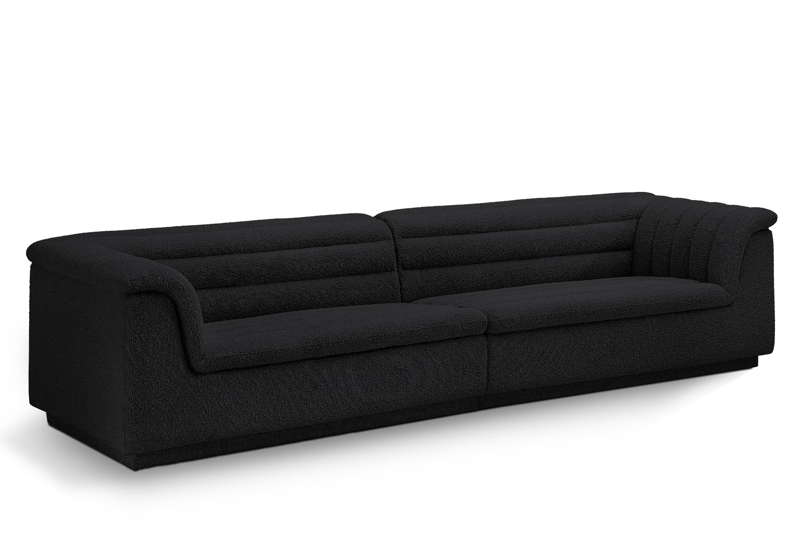 

    
Black Boucle Fabric Modular Sofa CASCADE 193Black-S119 Meridian Modern
