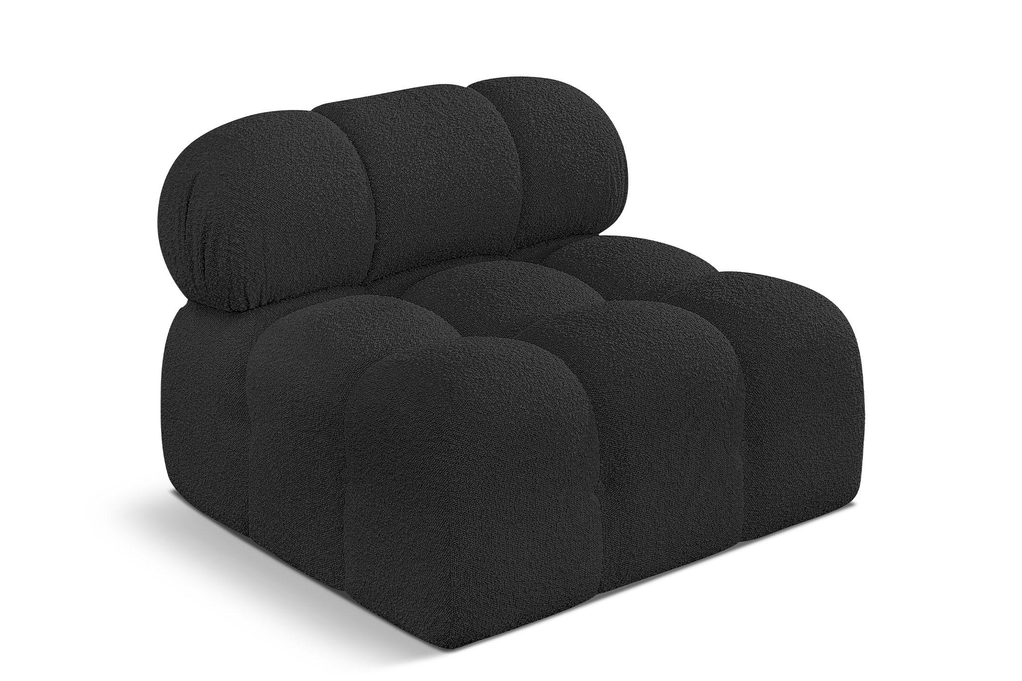 

    
Black Boucle Modular Armless Chair AMES 611Black-Armless Meridian Modern
