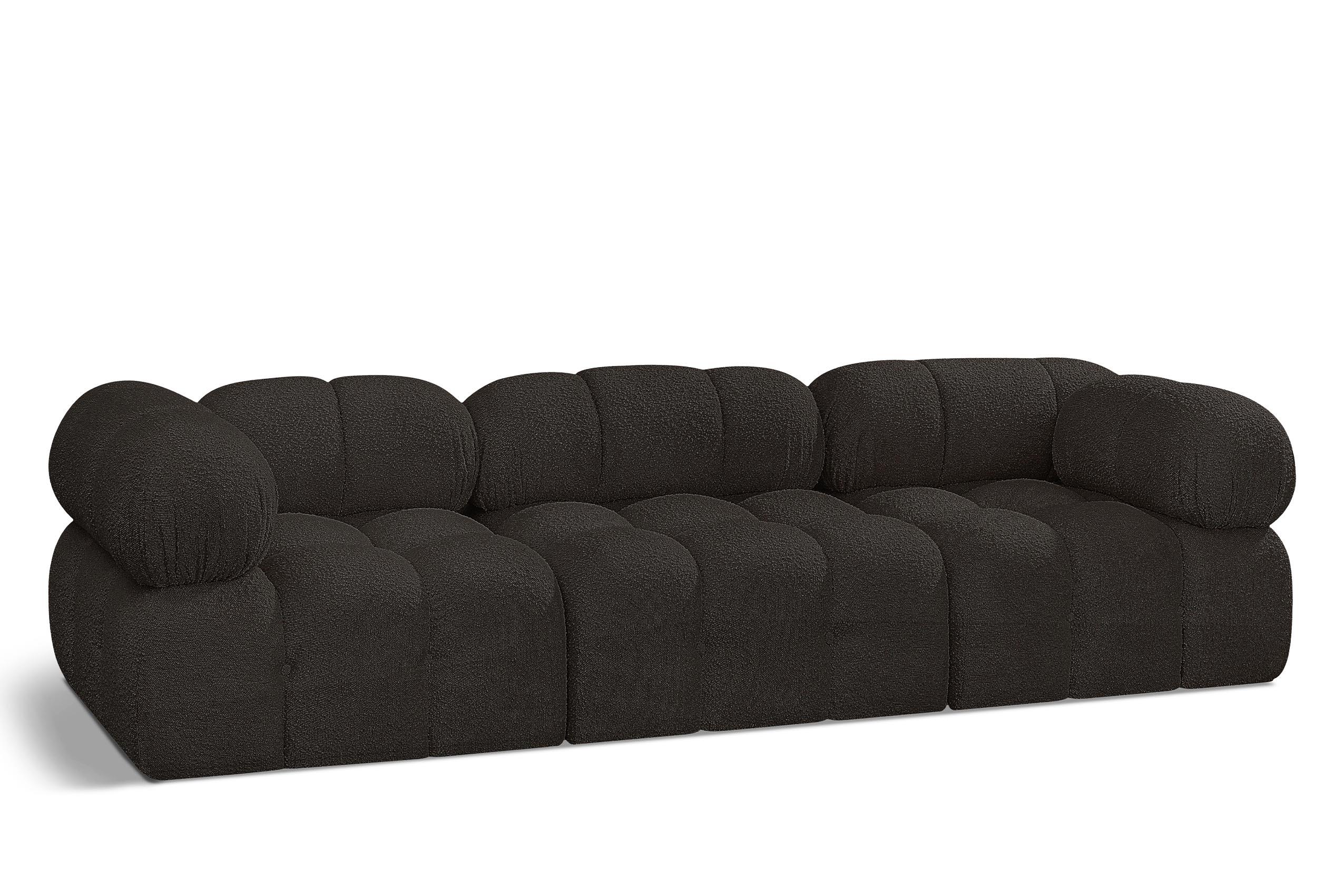 Contemporary, Modern Modular Sofa AMES 611Black-S102A 611Black-S102A in Black 