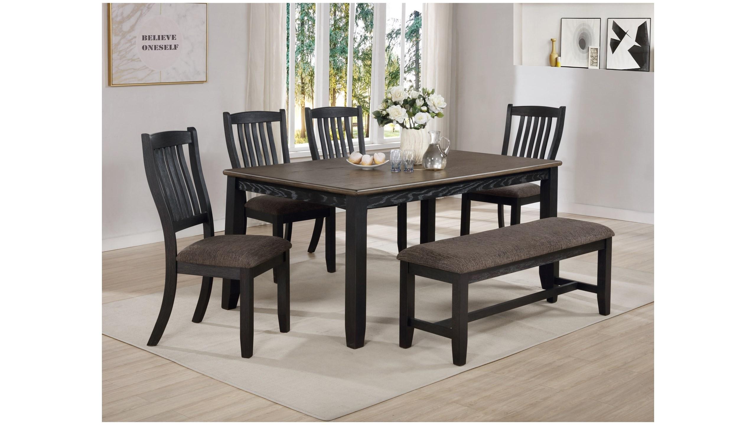 

    
Black & Brown Dining Bench by Crown Mark Jorie 2142-BENCH
