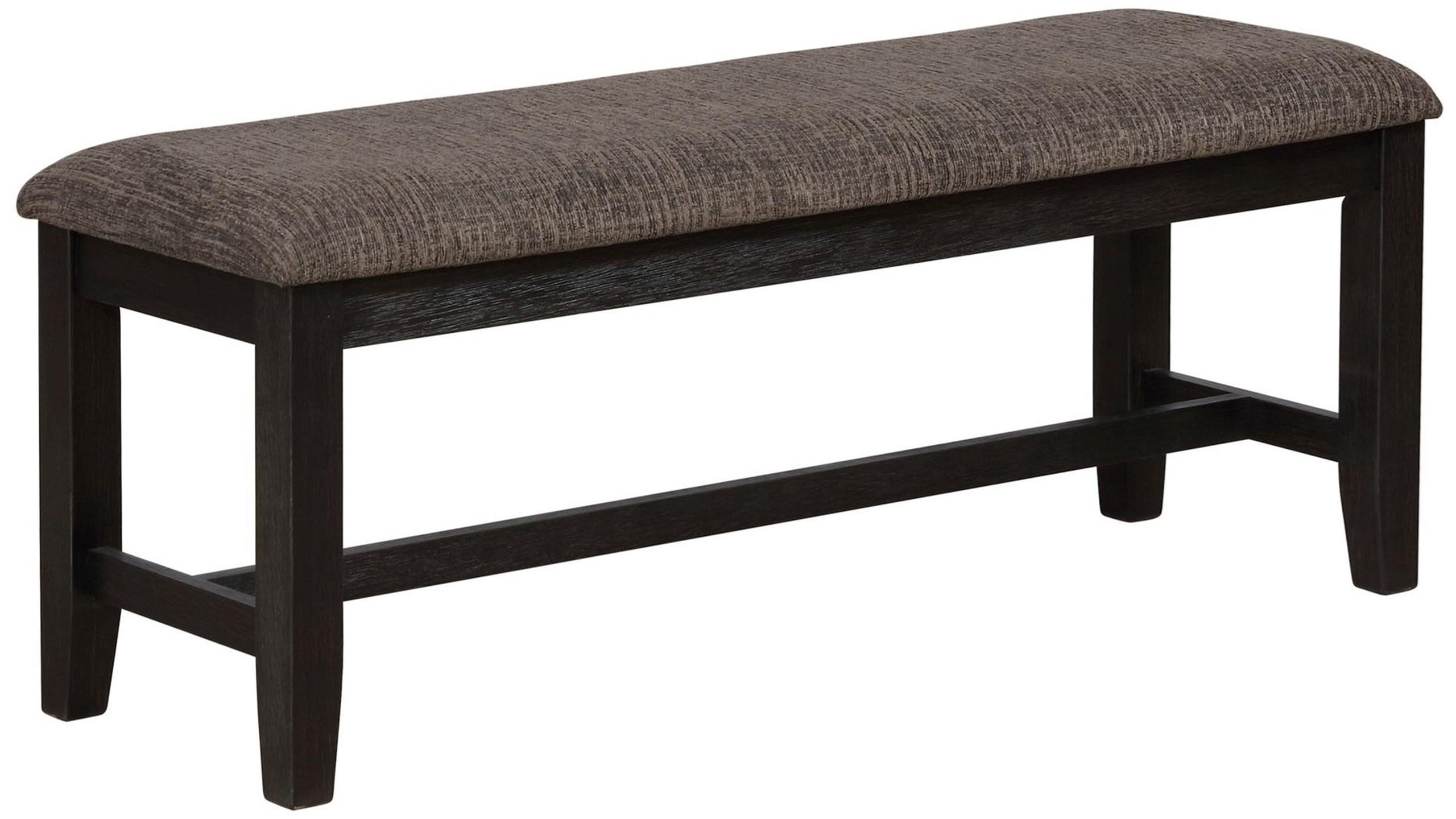 Traditional, Farmhouse Dining Bench Jorie 2142-BENCH in Black Linen