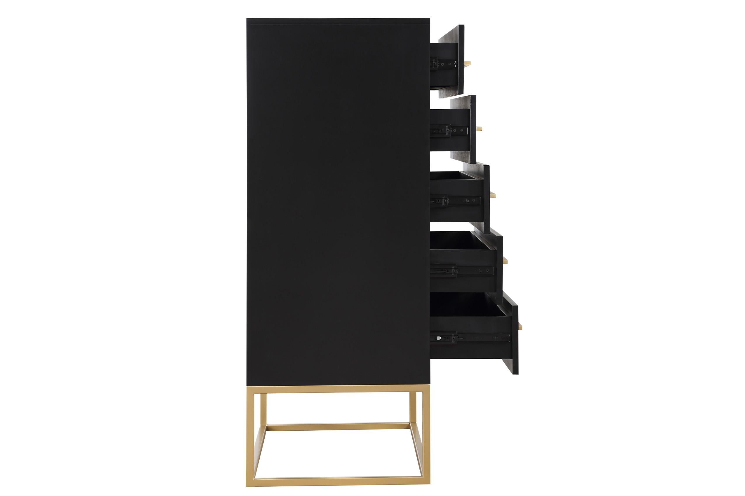 

        
Meridian Furniture MAXINE 848Black-CH Chest Gold/Black  094308290812
