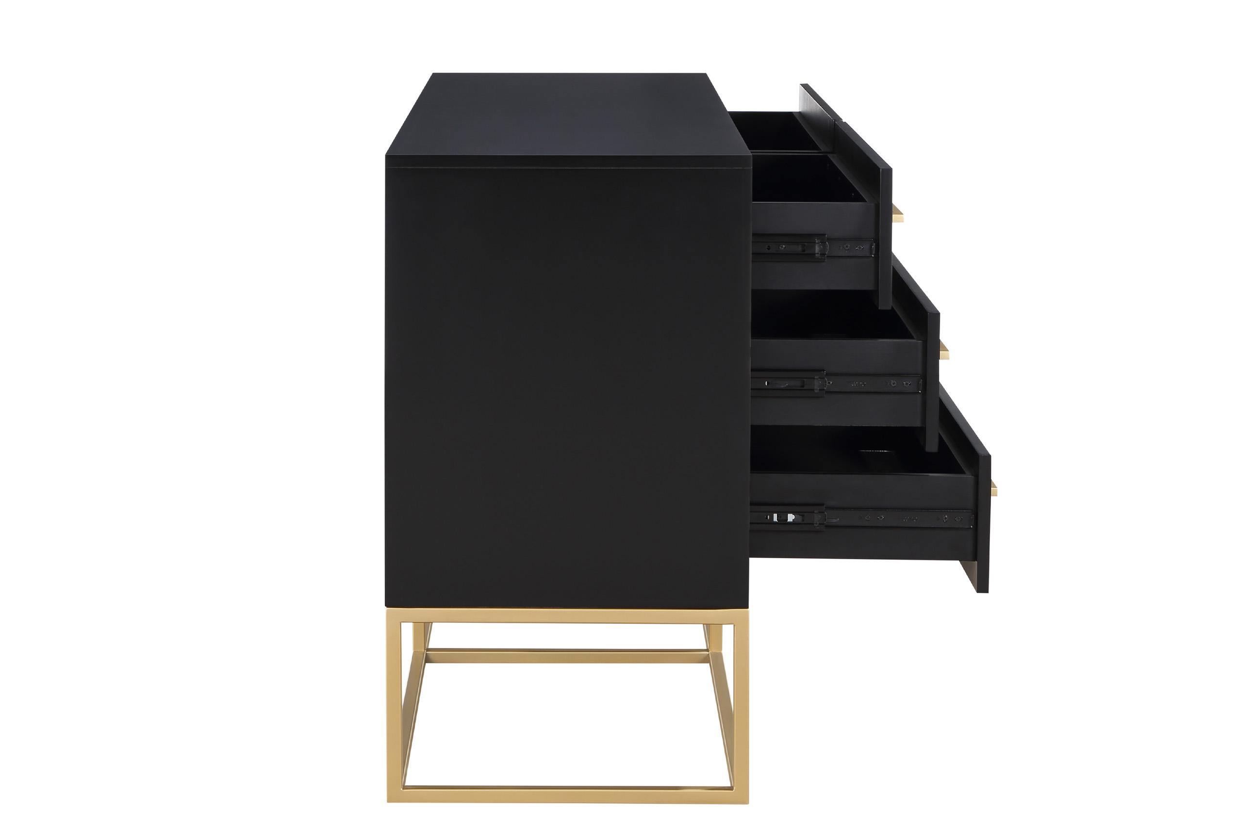 

        
Meridian Furniture MAXINE 848Black-D Dresser Gold/Black  094308290799
