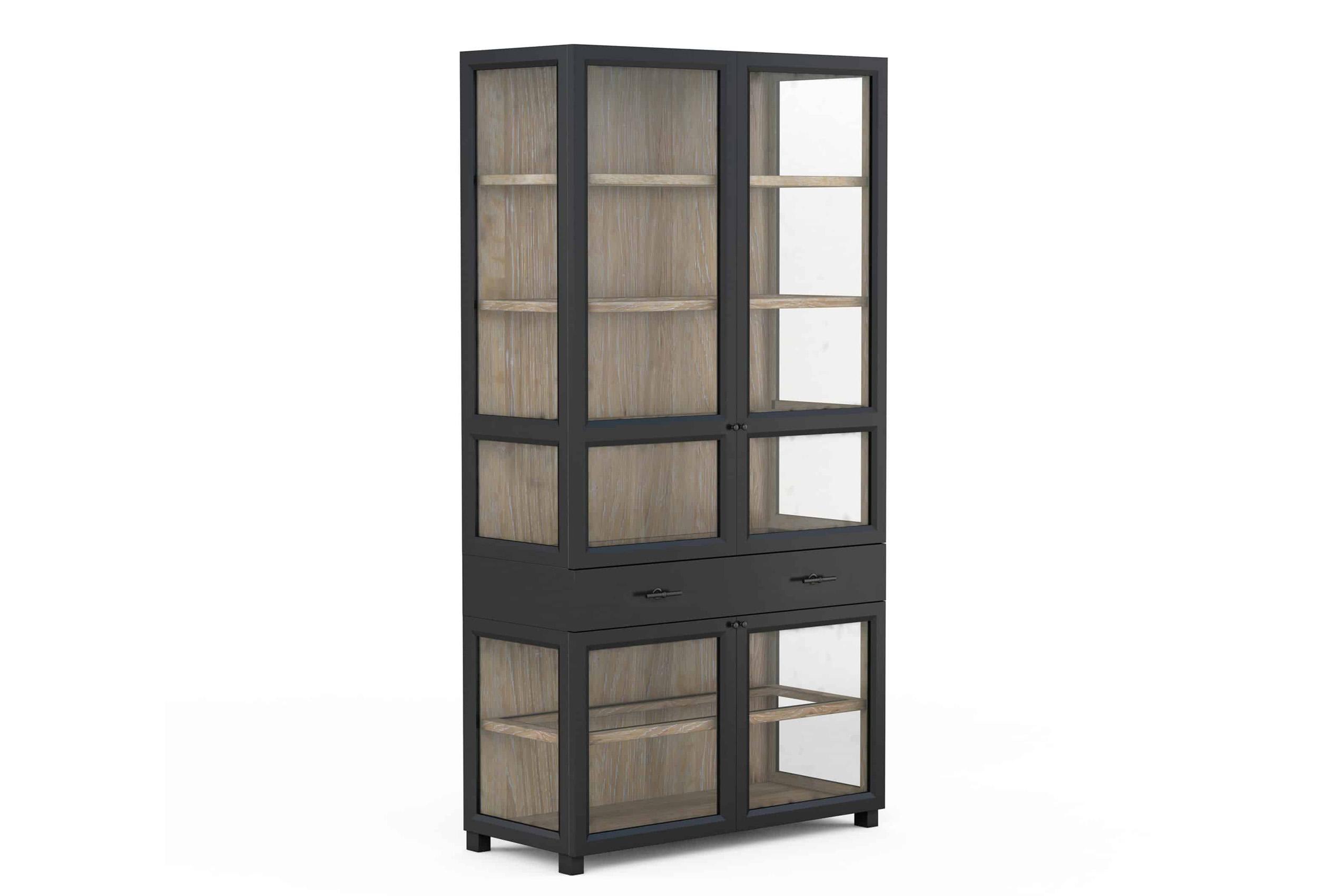 

    
Black & Chestnut Display Cabinet 278240-2340 FRAME A.R.T. Furniture Modern
