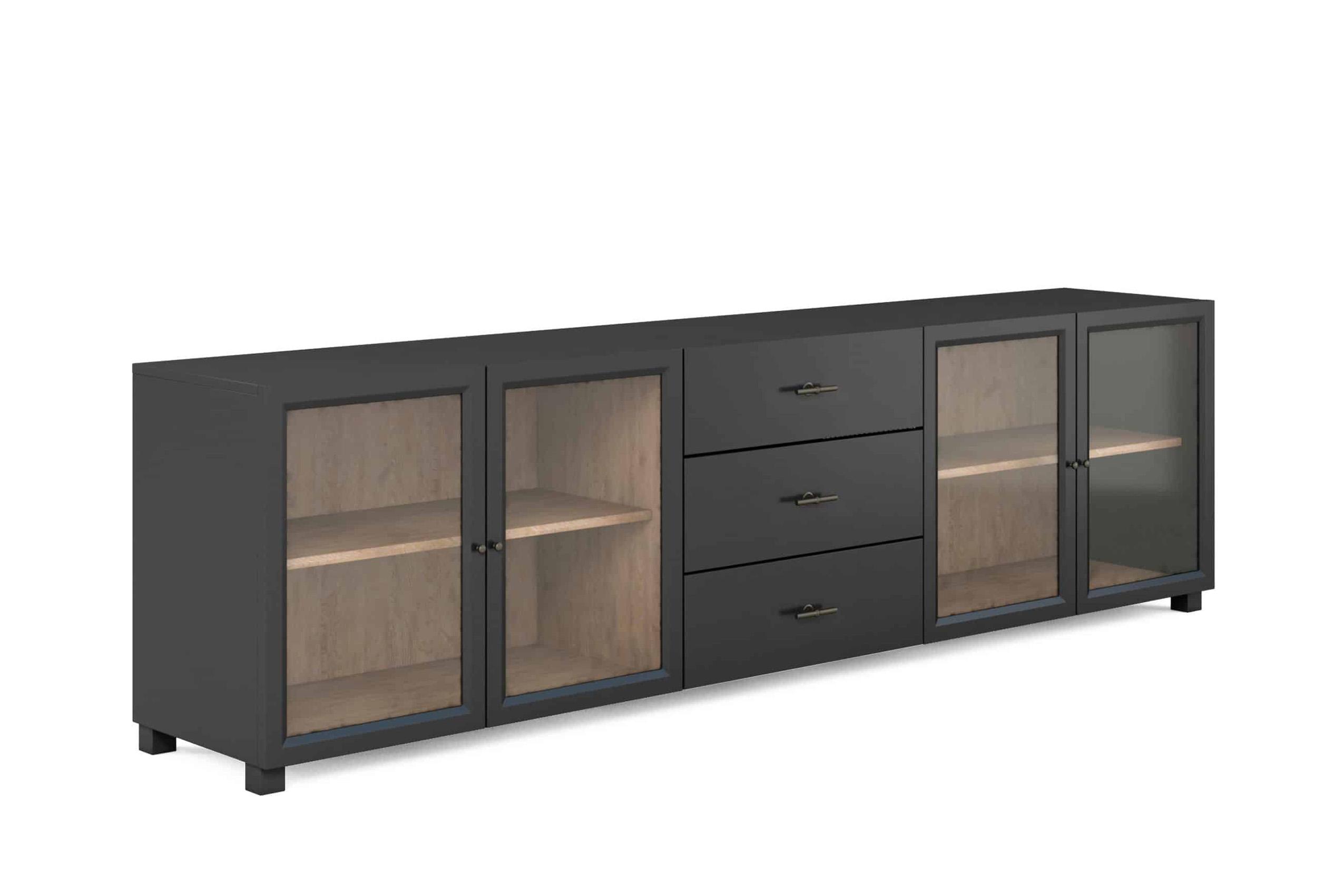 Contemporary, Modern, Traditional Entertainment Console FRAME 278423-2340 278423-2340 in Black 