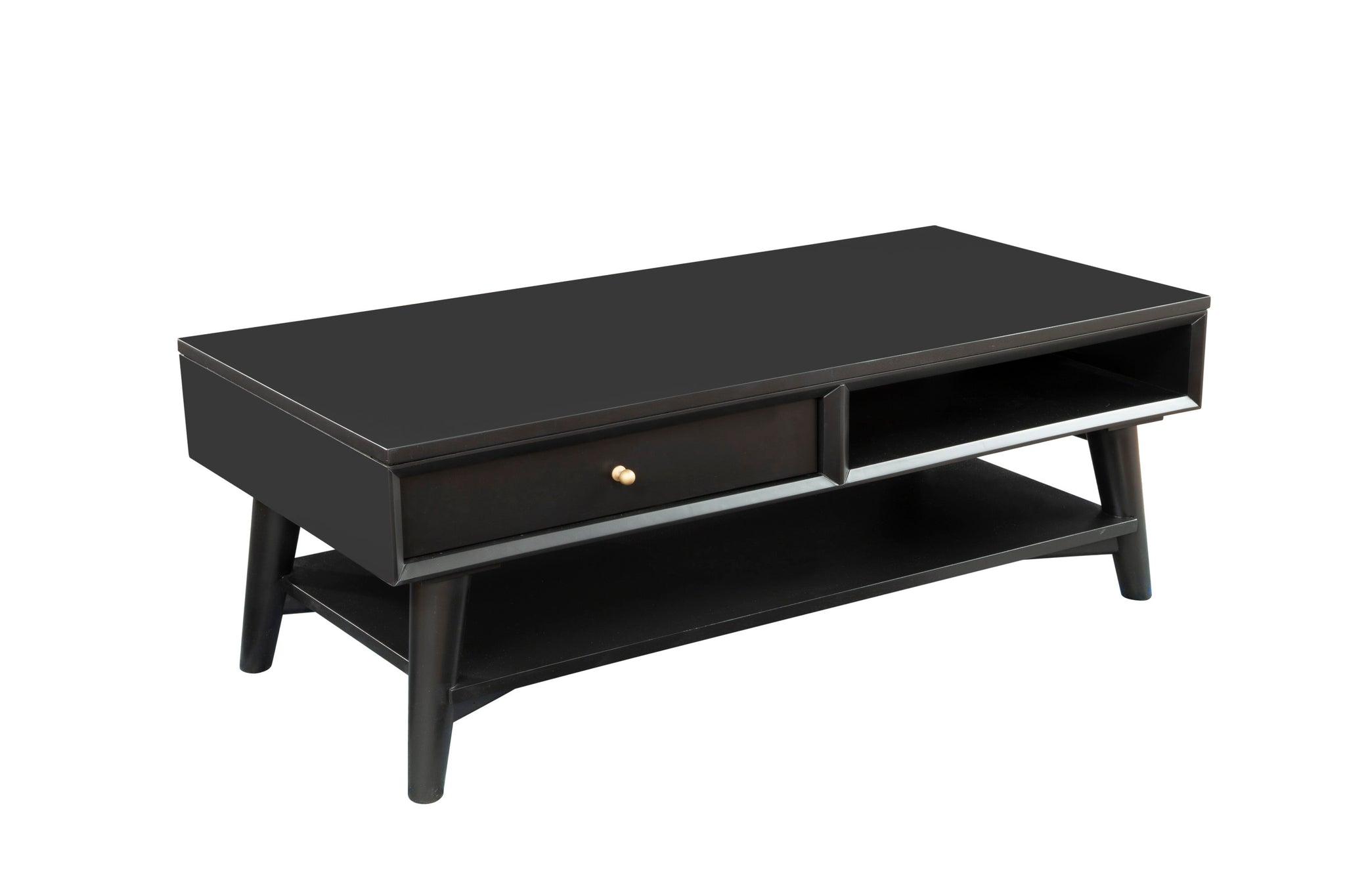 

    
Black Coffee Table Set 3Pcs Flynn ALPINE Mid Century Modern Contemporary
