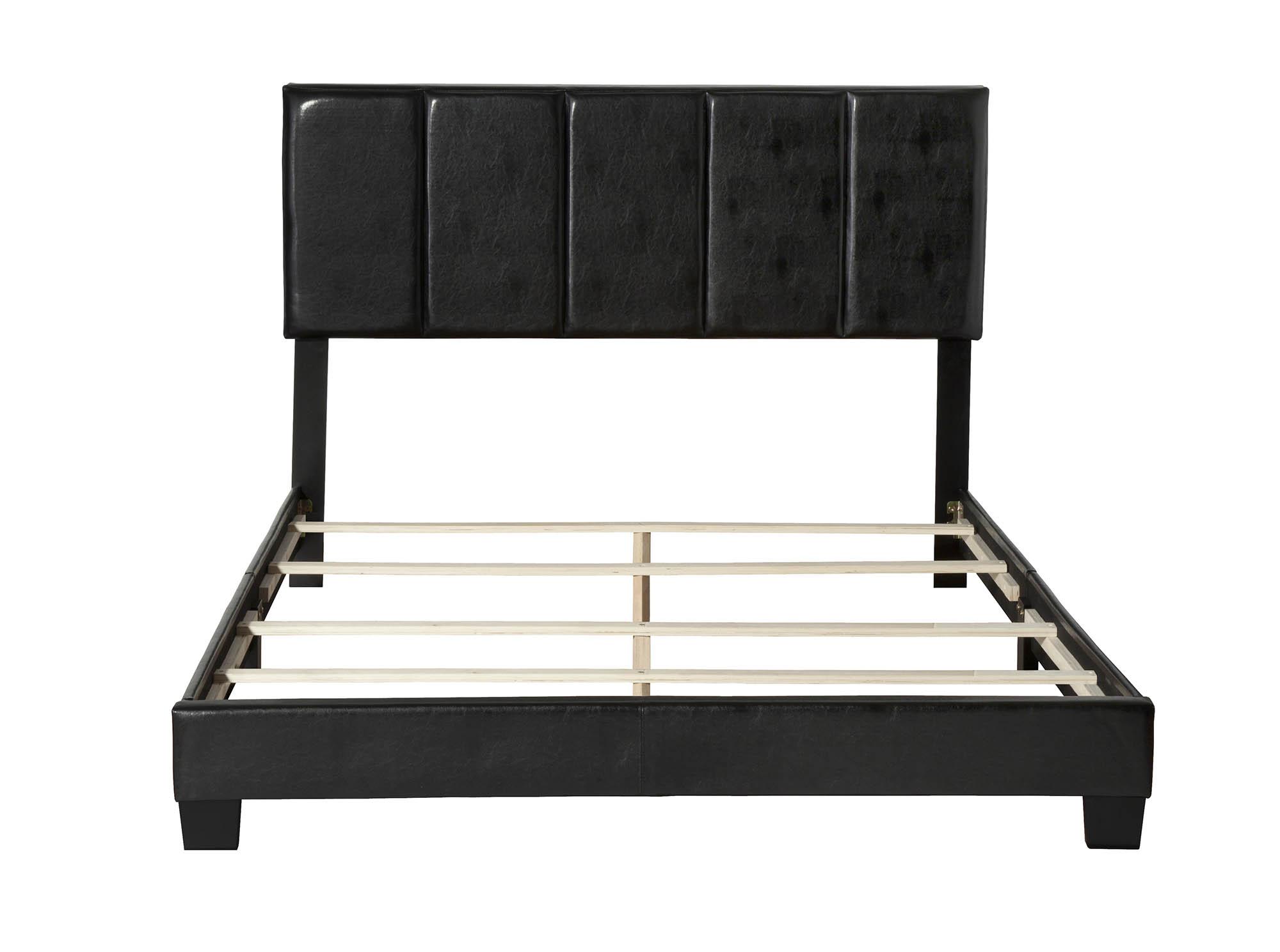 

    
Black Eco Leather Panel FULL Bed HARPER 1601-104 Bernards Modern
