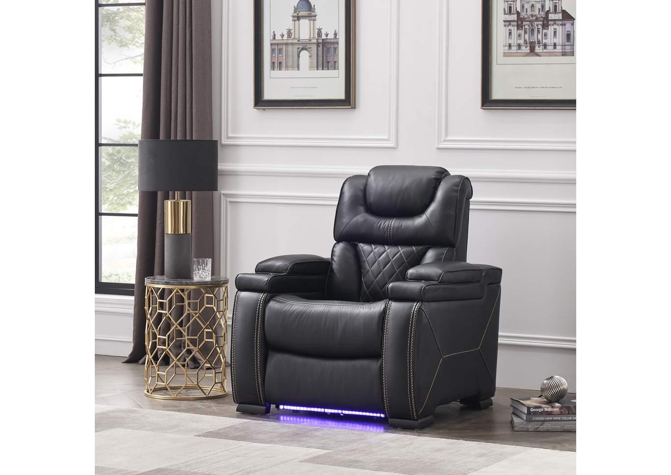 

    
Black Eco Leather Power Recliner Chair Set 2Pcs LEXUS Galaxy Home Contemporary
