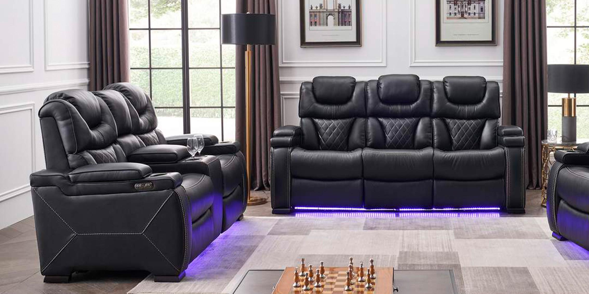 

    
Galaxy Home Furniture LEXUS Recliner Sofa Black GHF-808857586216
