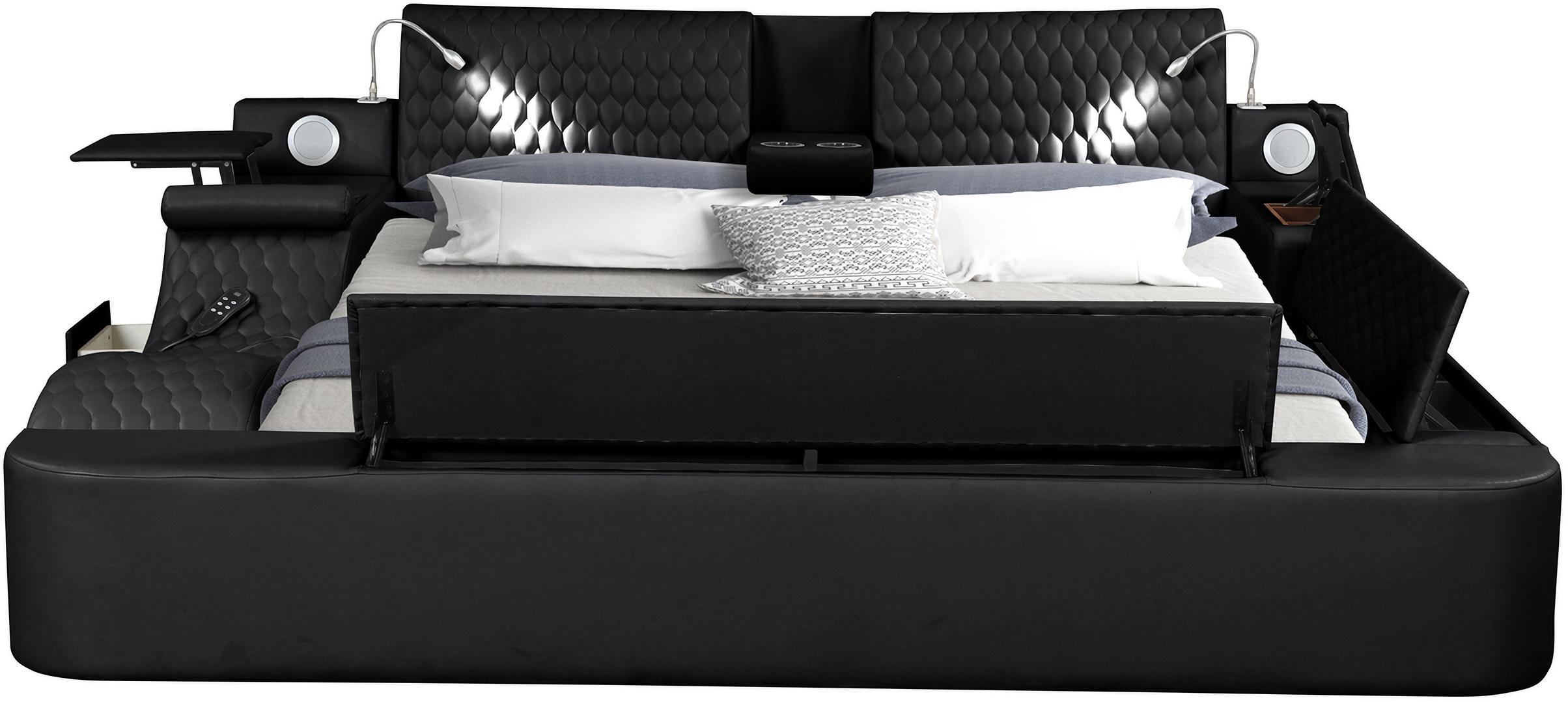 

        
Galaxy Home Furniture ZOYA Storage Bed Black Eco-Leather 698781493298
