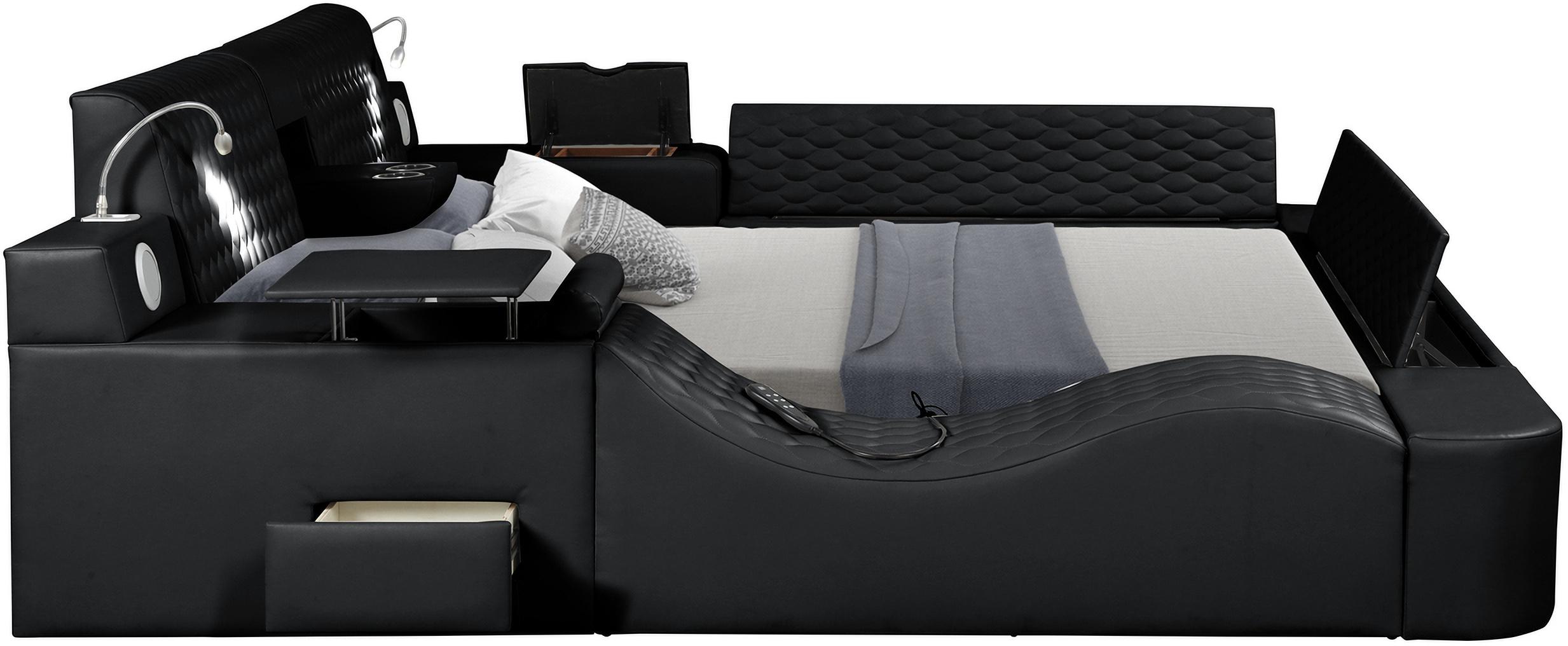 

        
698781493298Black Eco Leather Smart Multifunctional King Bed ZOYA Galaxy Home Contemporary

