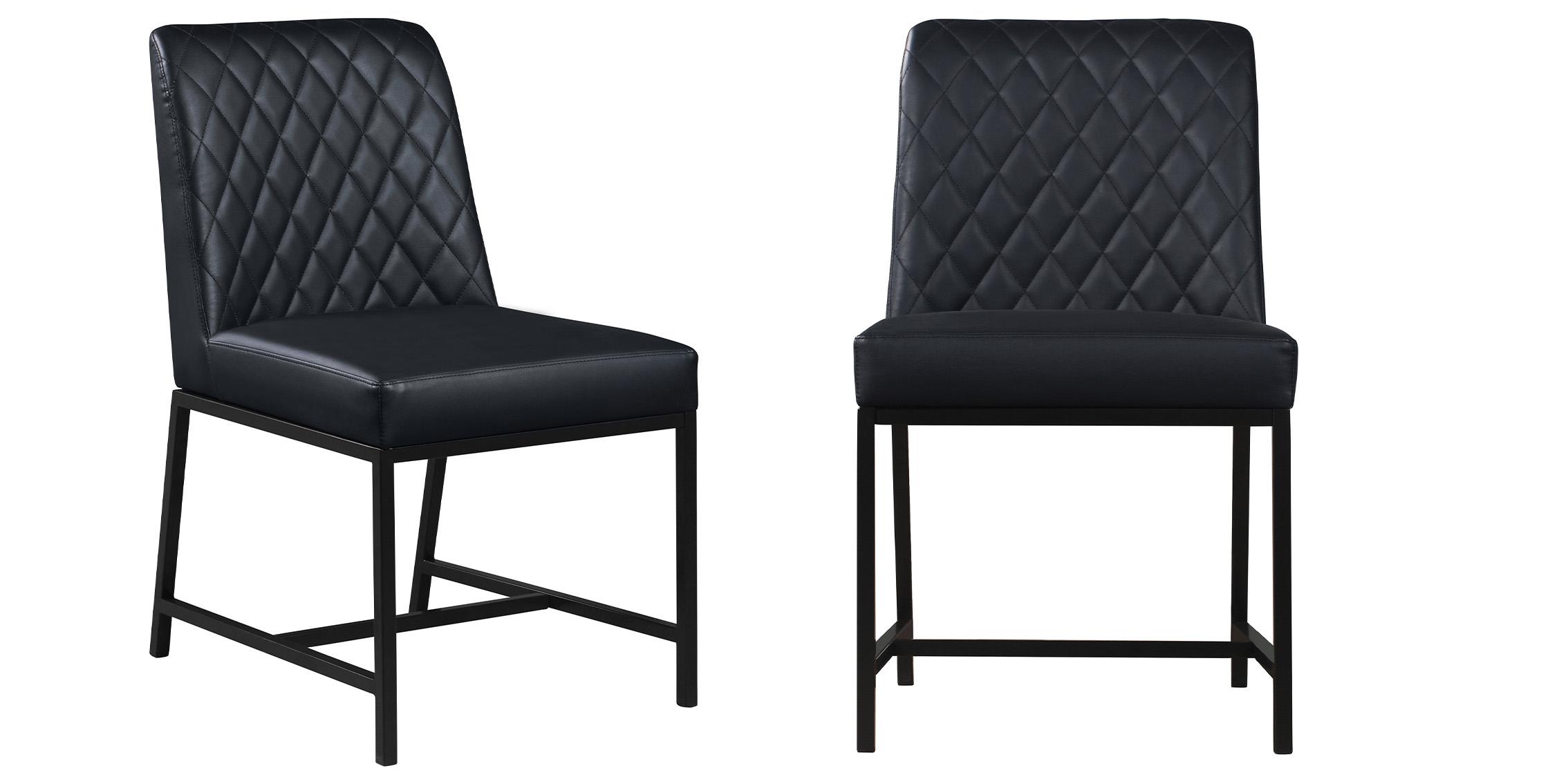 Contemporary, Modern Dining Chair Set BRYCE 918Black 918Black-C-Set-2 in Black Faux Leather