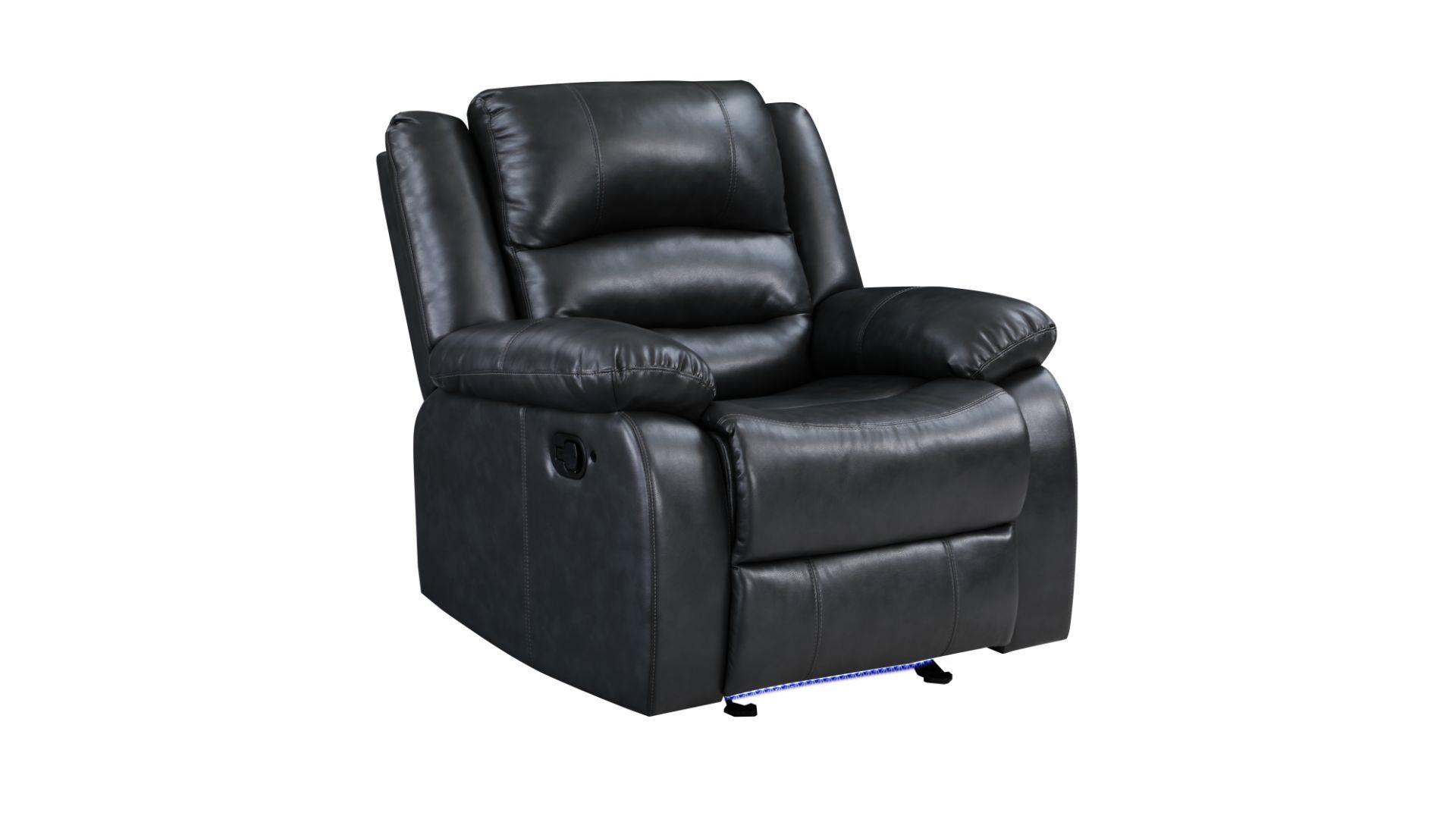 

    
Black Faux Leather Manual Recliner Chair Set 2Pc MARTIN Galaxy Home Contemporary
