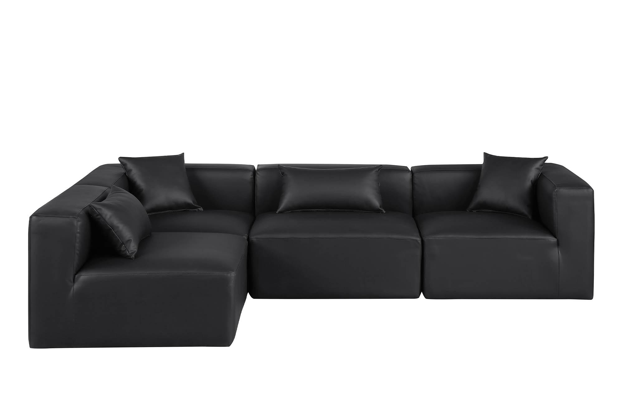 

        
Meridian Furniture CUBE 668Black-Sec4B Modular Sectional Sofa Black Faux Leather 094308317250
