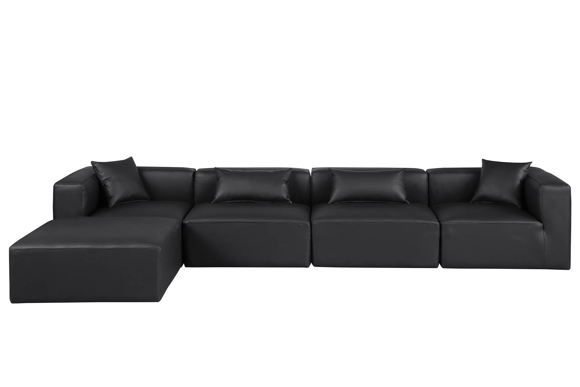 

        
Meridian Furniture CUBE 668Black-Sec5A Modular Sectional Sofa Black Faux Leather 094308317267
