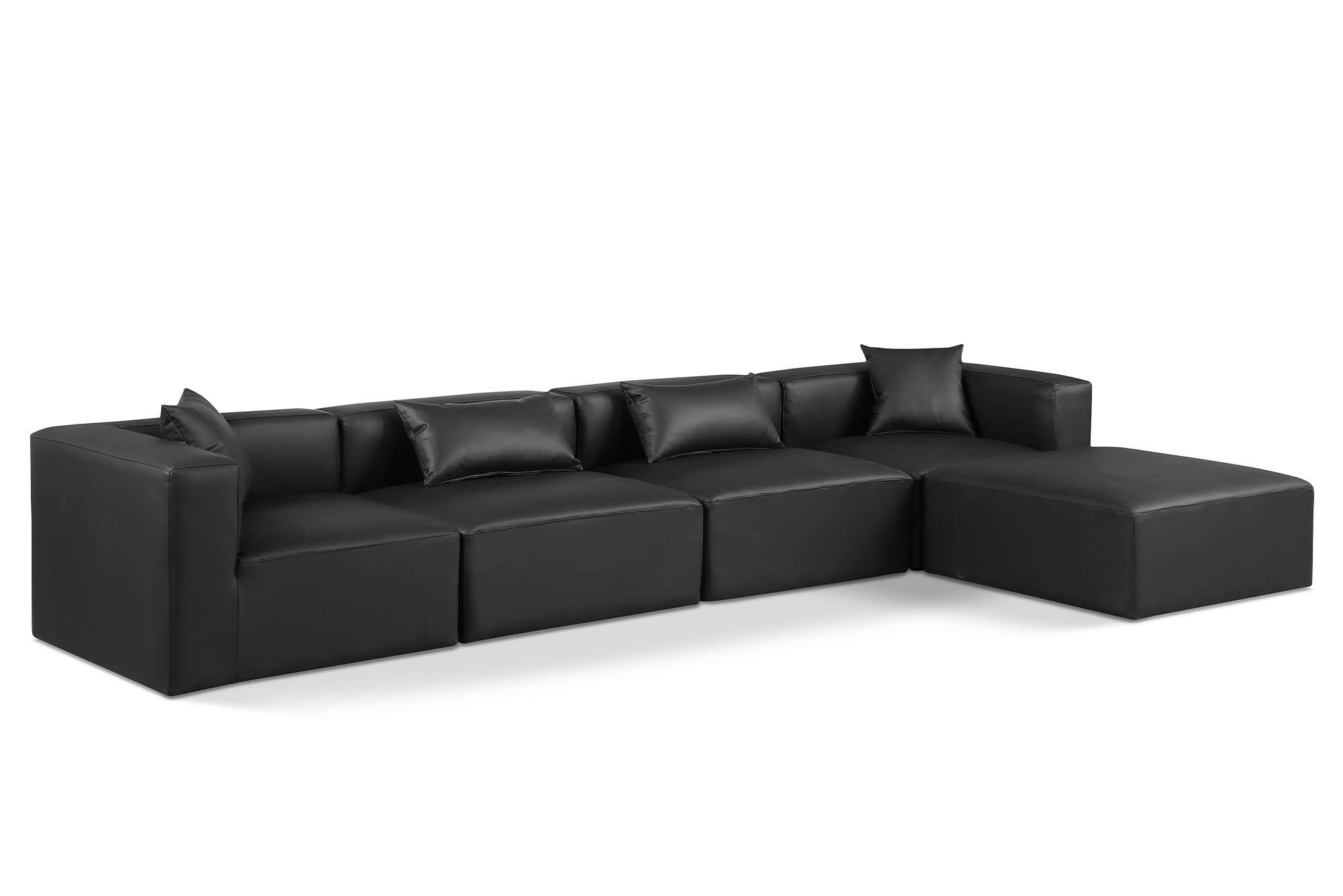 

    
Black Faux Leather Modular Sectional CUBE 668Black-Sec5A Meridian Contemporary
