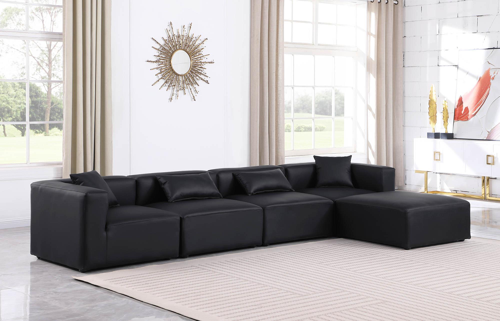 

    
Black Faux Leather Modular Sectional CUBE 668Black-Sec5A Meridian Contemporary
