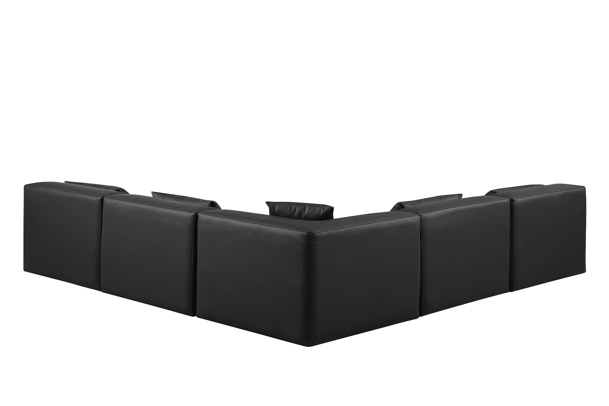

        
Meridian Furniture CUBE 668Black-Sec5B Modular Sectional Sofa Black Faux Leather 094308317274
